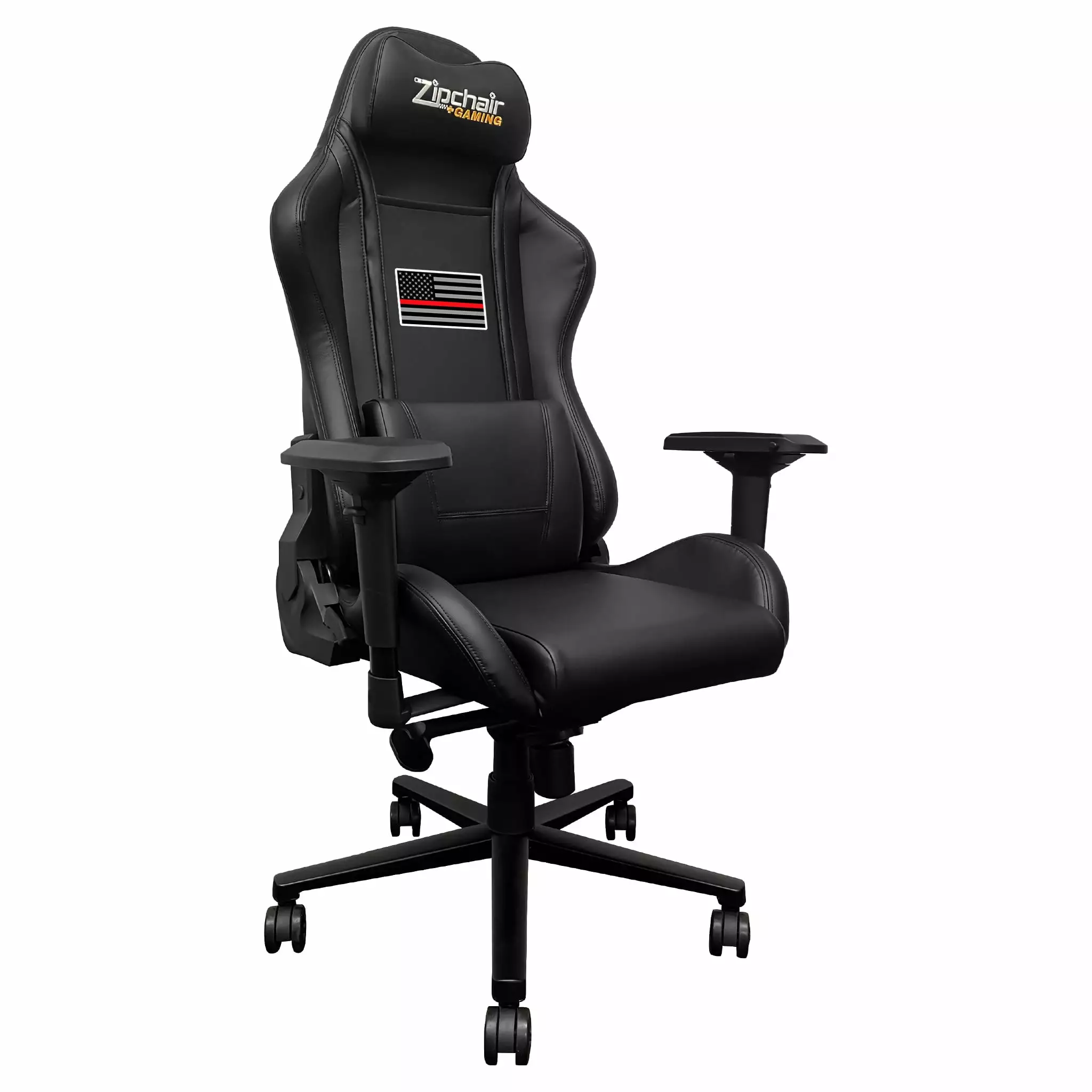 Xpression Pro Gaming Chair Red Line Flag Logo - Patriotic Racing Style Gaming Chair DreamSeat