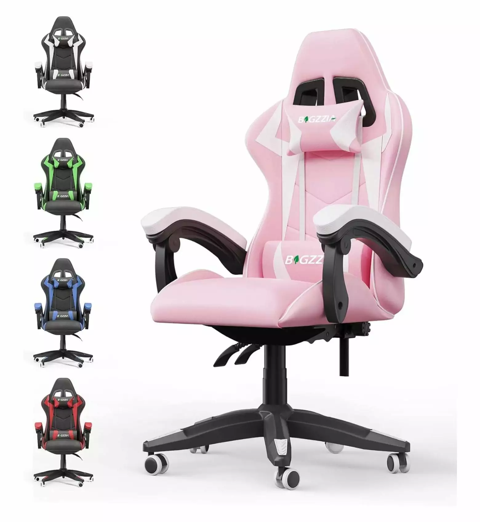 Drevy Gaming Chair High Back Leather Office Chair Adjustable Swivel Rolling Ergonomic Video Game Racing Chair Headrest and...