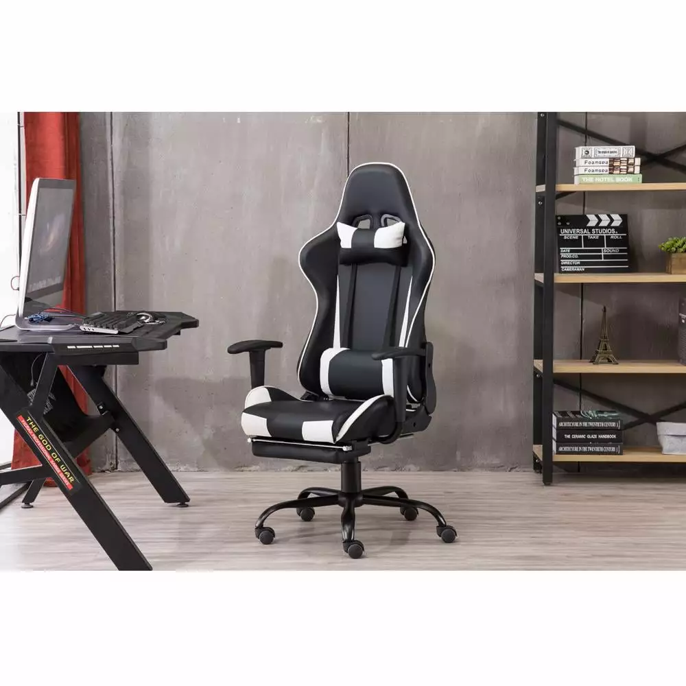 Zimtown Gaming Chair Racing Office Computer Ergonomic Video Game Chairs Desk Recliner Headrest Lumbar Support and Footrest...