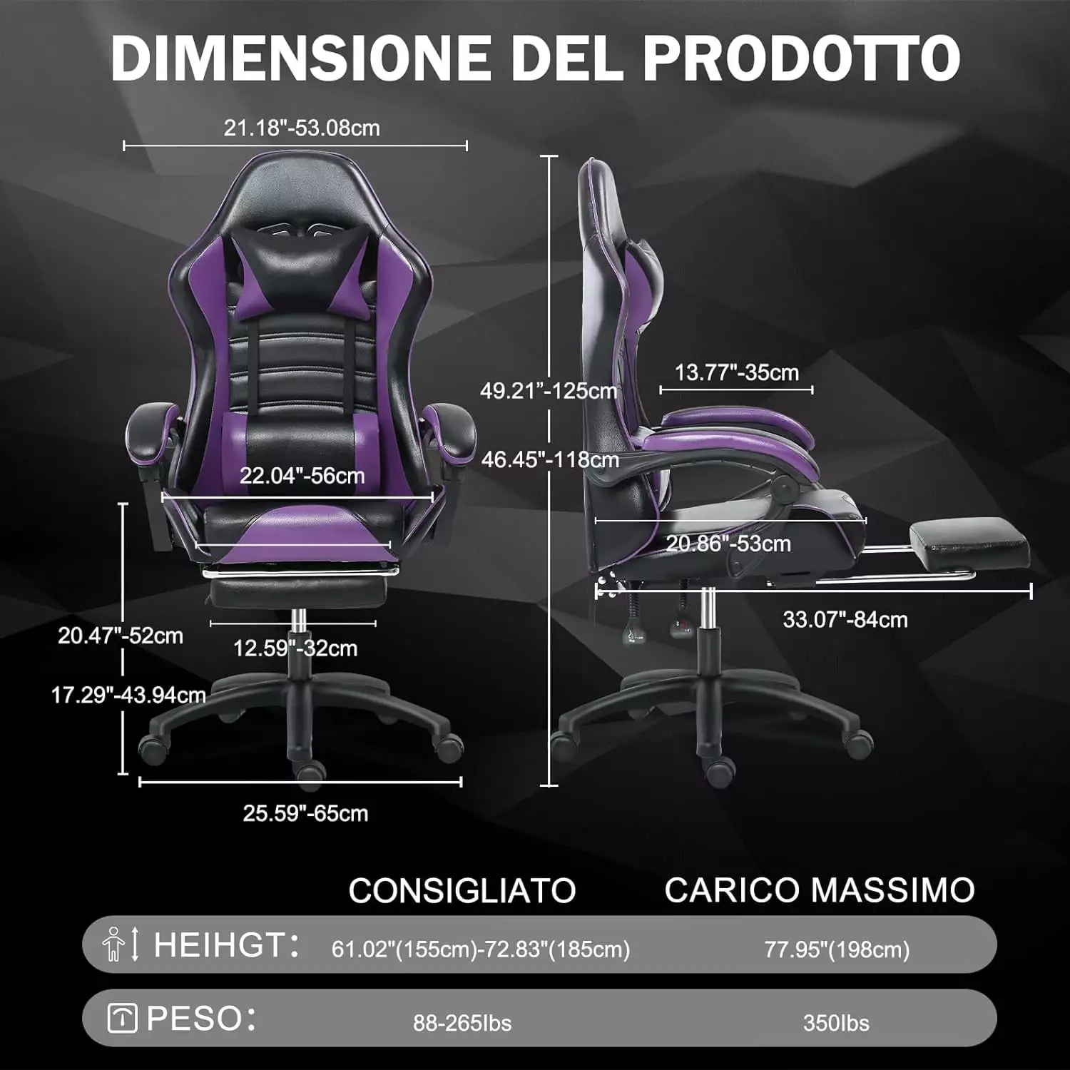 Ergonomic Gaming Chair Footrest and Lumbar Support PU Leather Video Game Chair Adults Comfortable Reclining Office Chair F...
