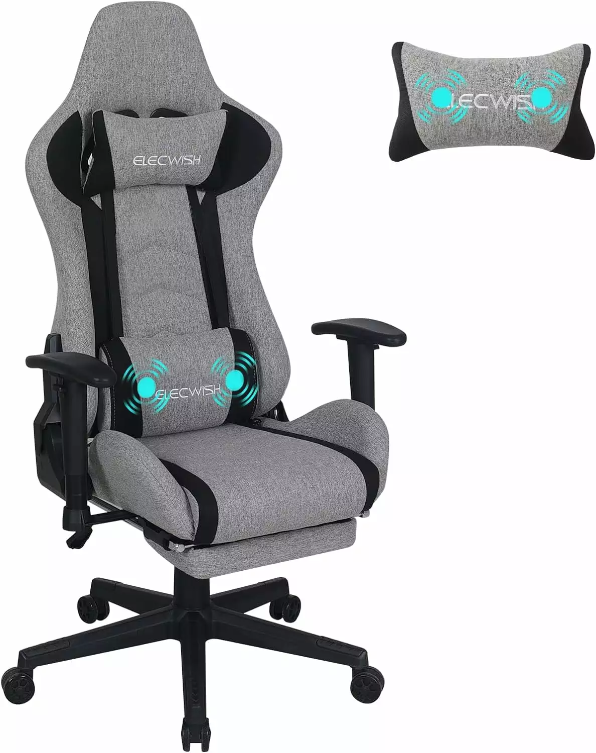 Pink Gaming Chair Footrest Dorm Chairs Computer Chairs Adults High Back Ergonomic Leather Reclining Fullwatt