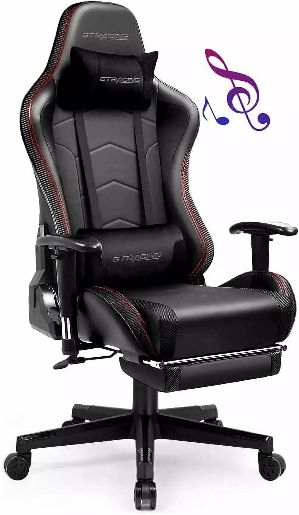 Gaming Chair Footrest and Bluetooth Speakers Heavy Duty Ergonomic Computer Office Desk Chair FYB