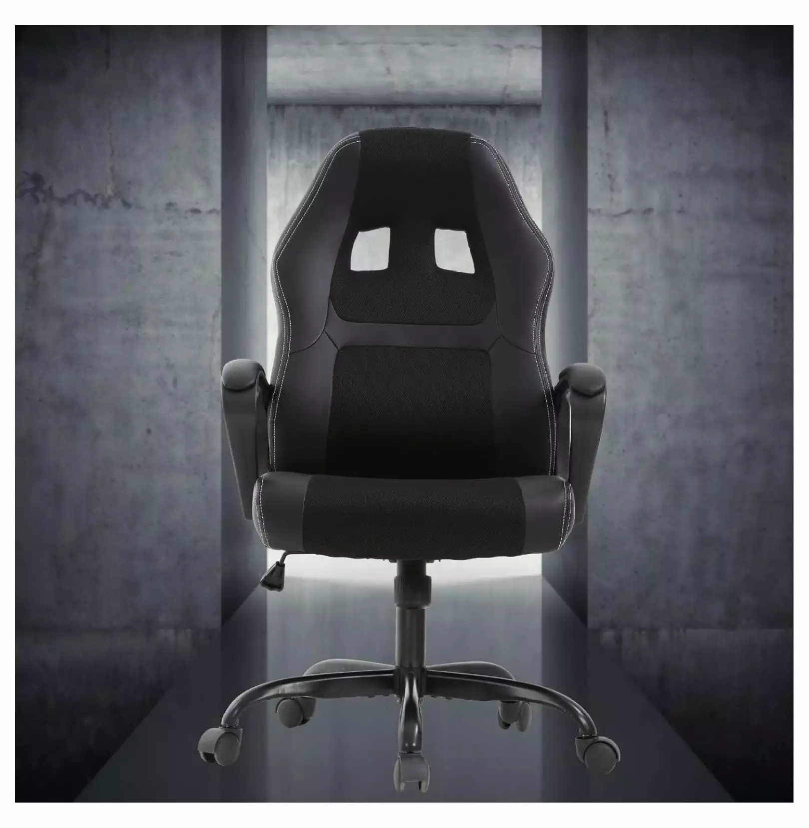 PC Gaming Chair Ergonomic Office Chair 250LBS Desk Chair Lumbar Support Arms Headrest High Back PU Leather Racing Chair Bl...