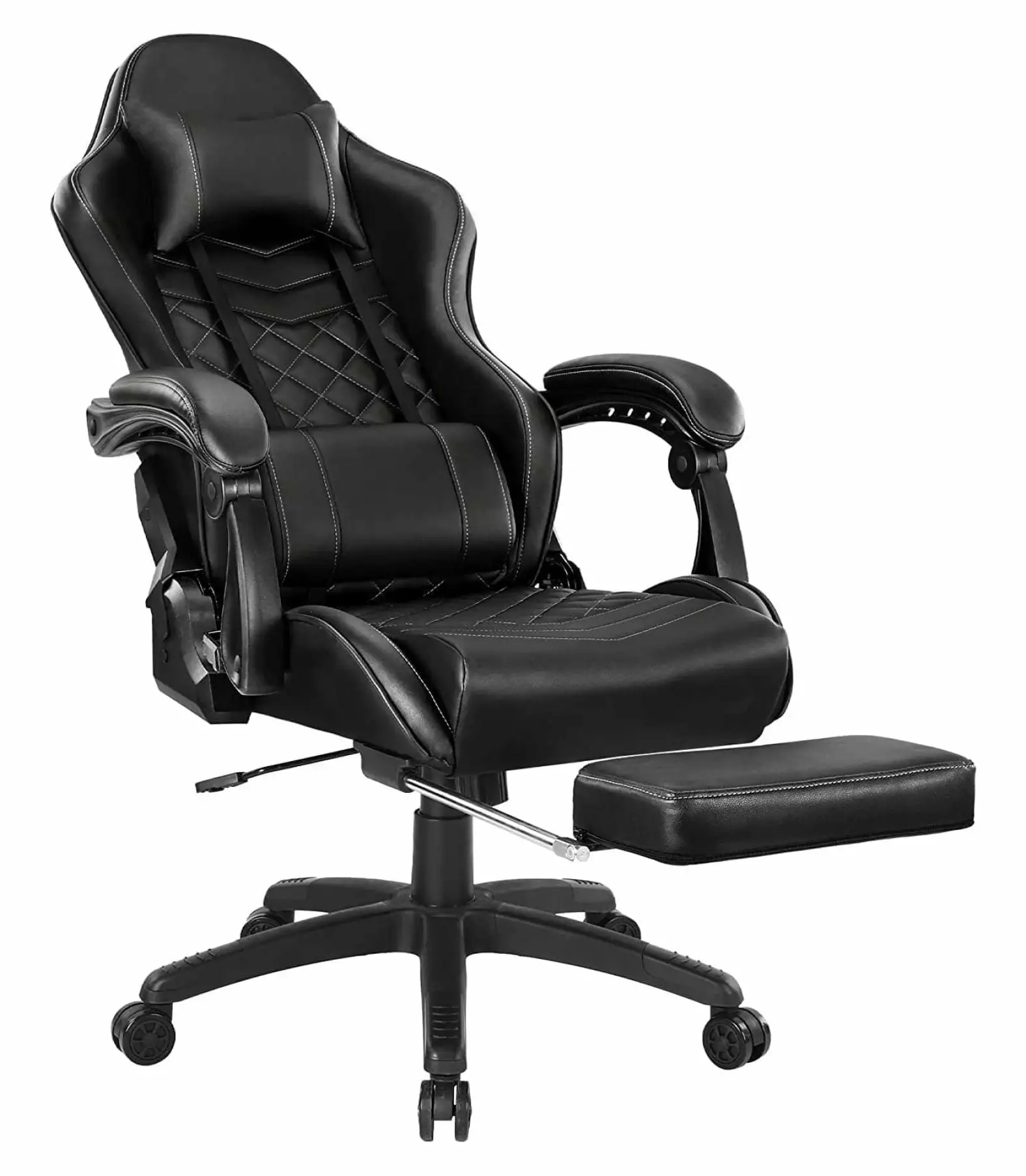 Gaming Chair Adults 350lbs Ergonomic Office Chair Footrest Adjustable Armrest High Back Computer Gaming Chair Massage Lumb...