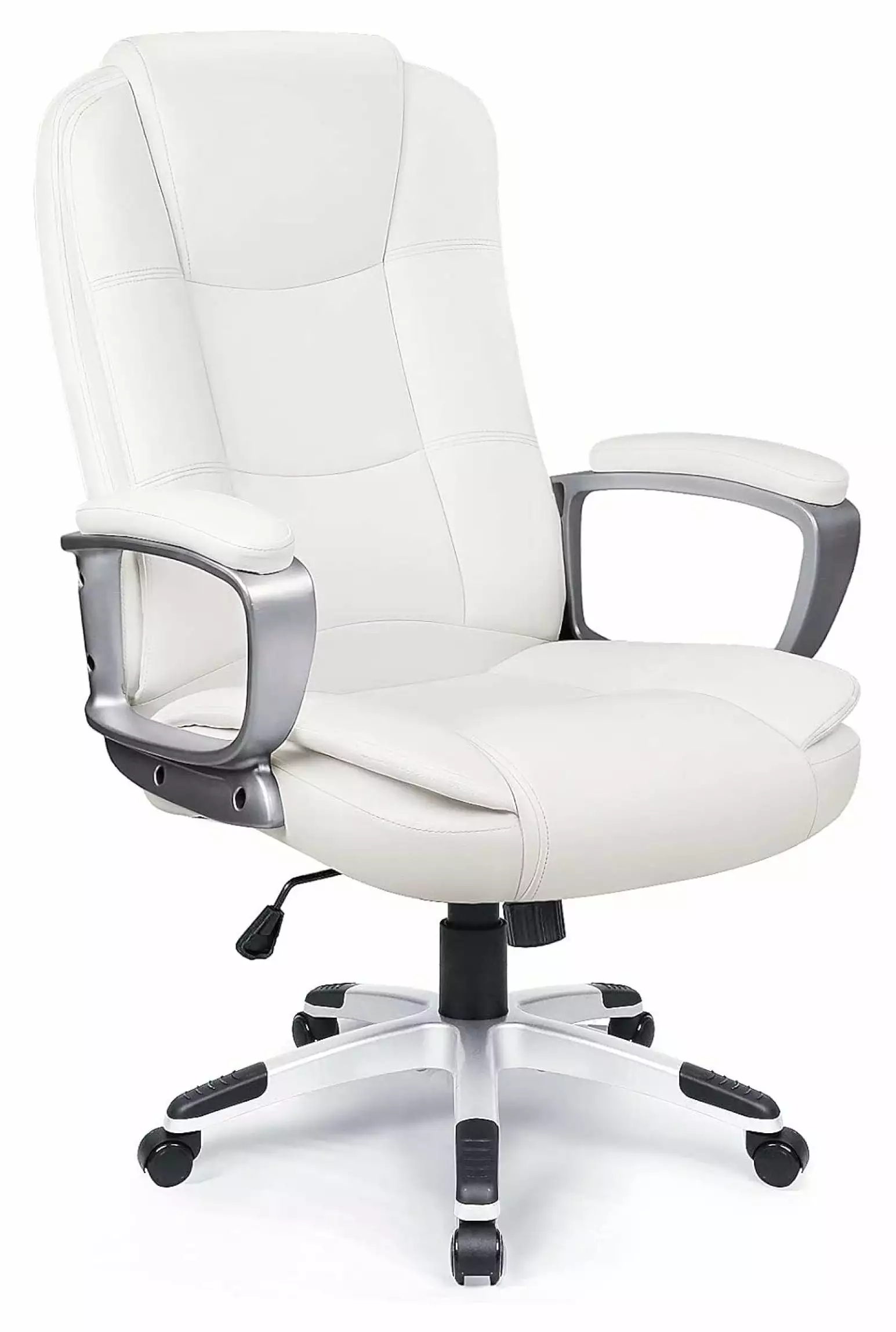 White KioJJp Ergonomic Office Gaming Chair High Back Cushion Lumbar Support and Adjustable Swivel