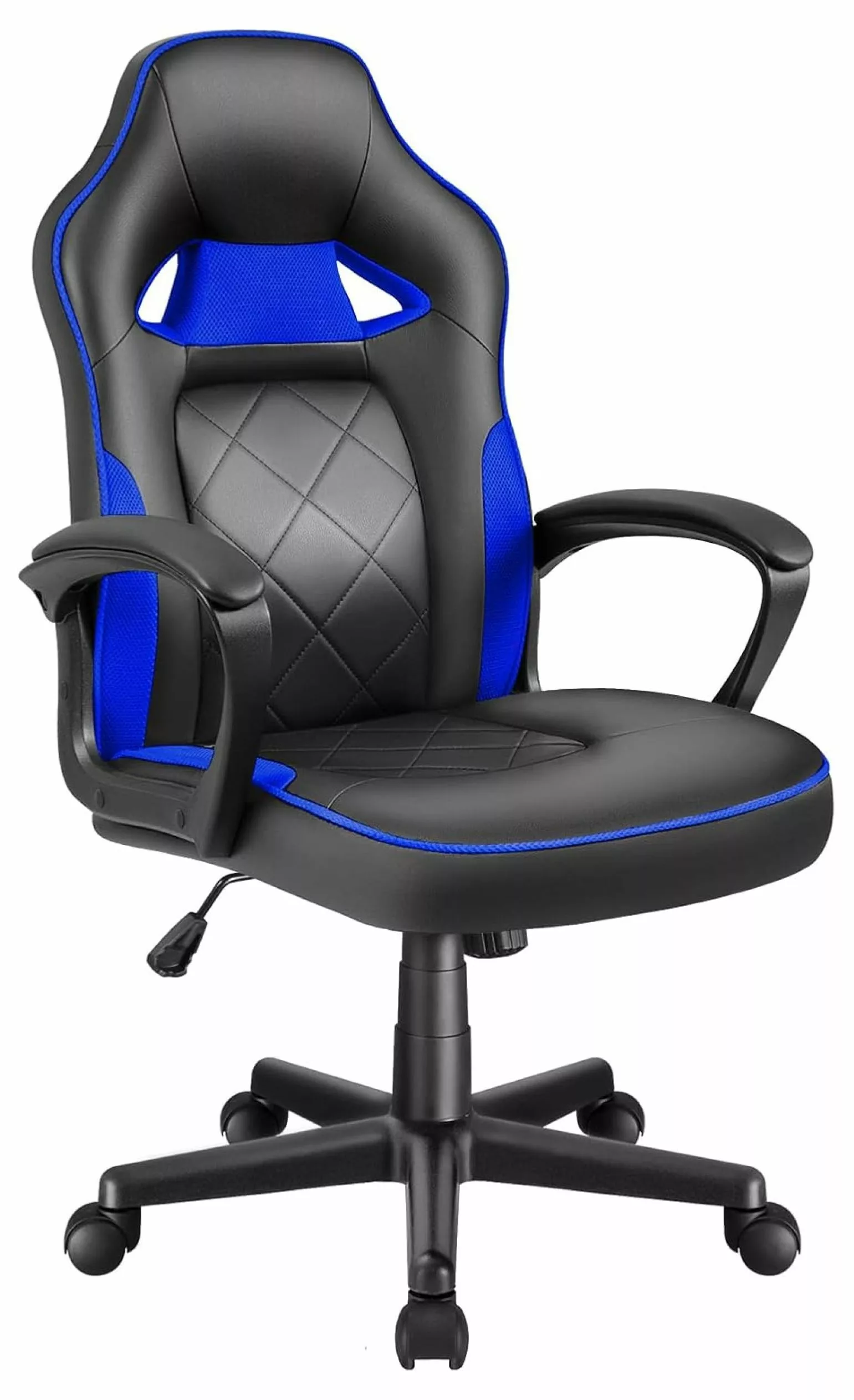 LoWyiL Computer Gaming Chair Executive Office Chair PU Leather Racing Office Chair Lumbar Support Ergonomic Rolling Desk C...