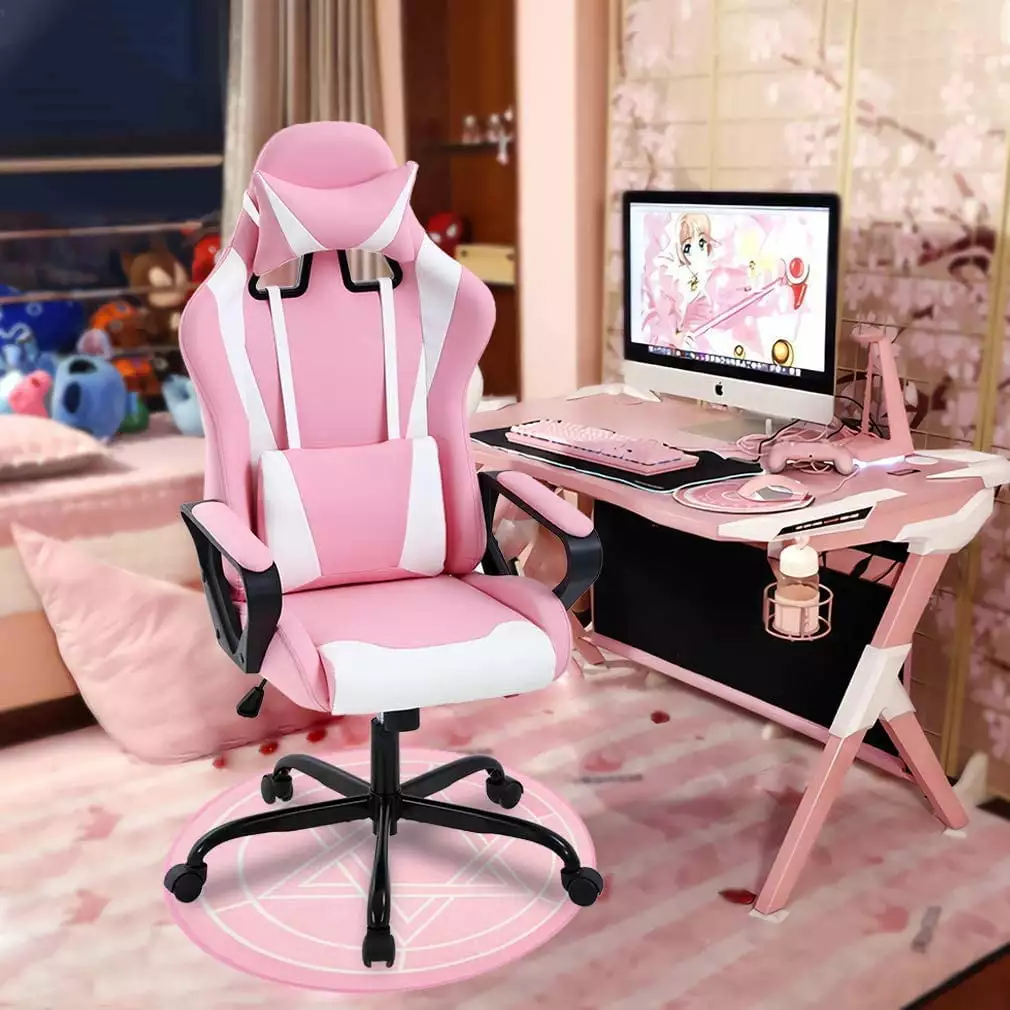Office Gaming Chair High Back Executive Recliner Adjustable Height and Headrest ojdgwpjl