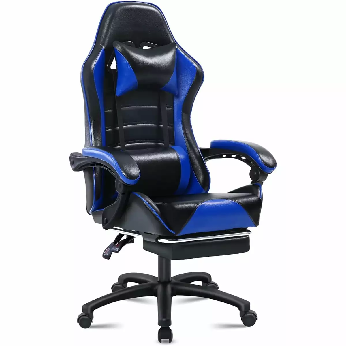 Gaming Chair Racing Style High-Back Office Chair Ergonomic Swivel Chair Footrest Pynsseu