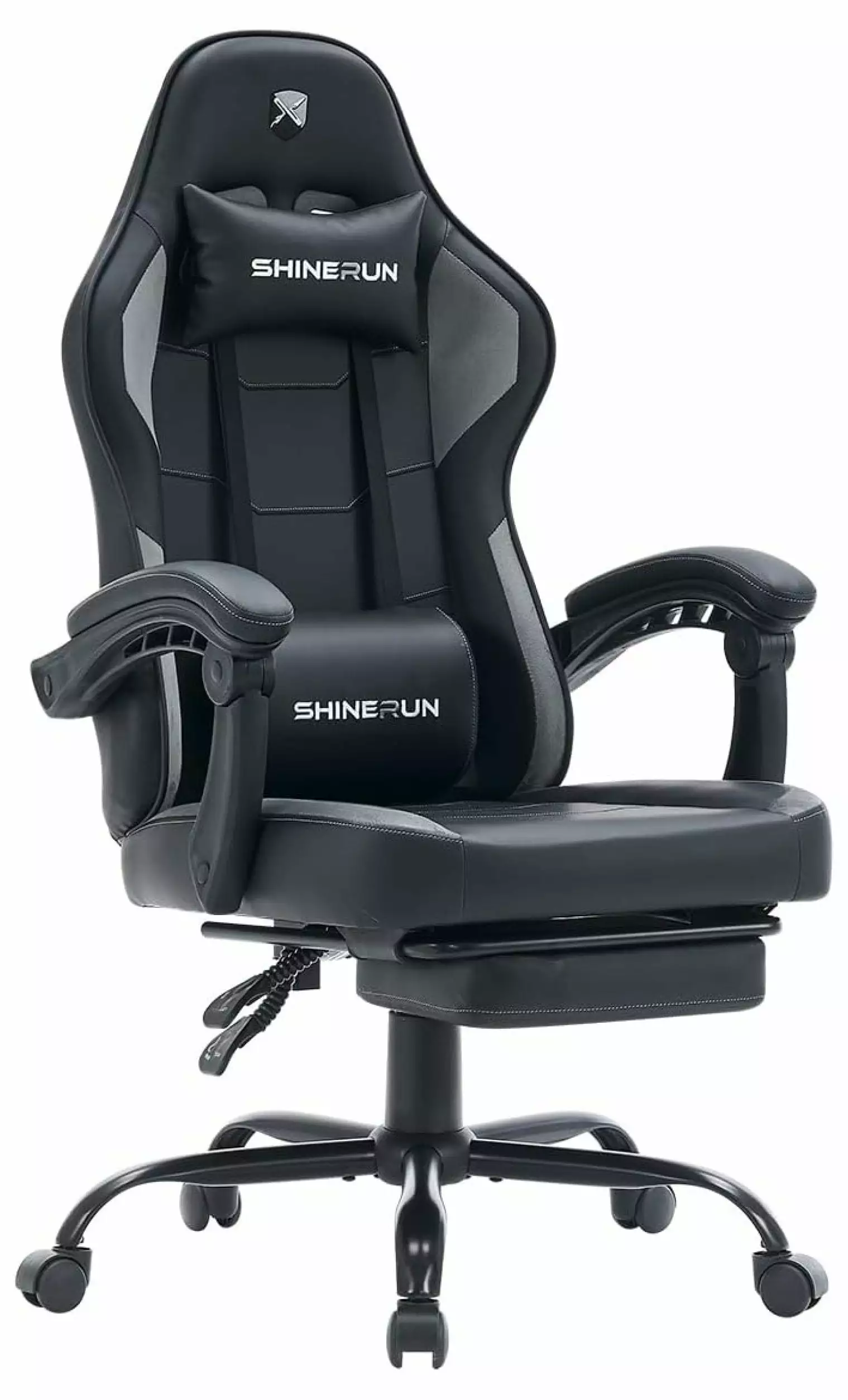 RPQZ Gaming Chair Footrest and Lumbar Support - Ergonomic Computer Chair Height Adjustable Swivel Seat and Headrest Adults...