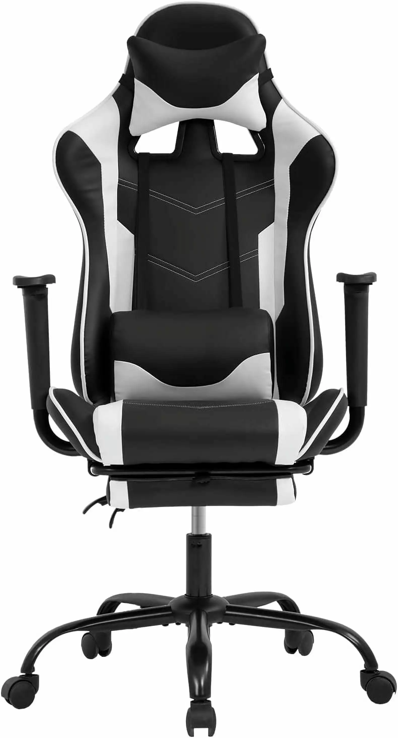 Gaming Chair Footrest and Lumbar Support - Adjustable High Back Gamer Chair Home Office RYIVYT