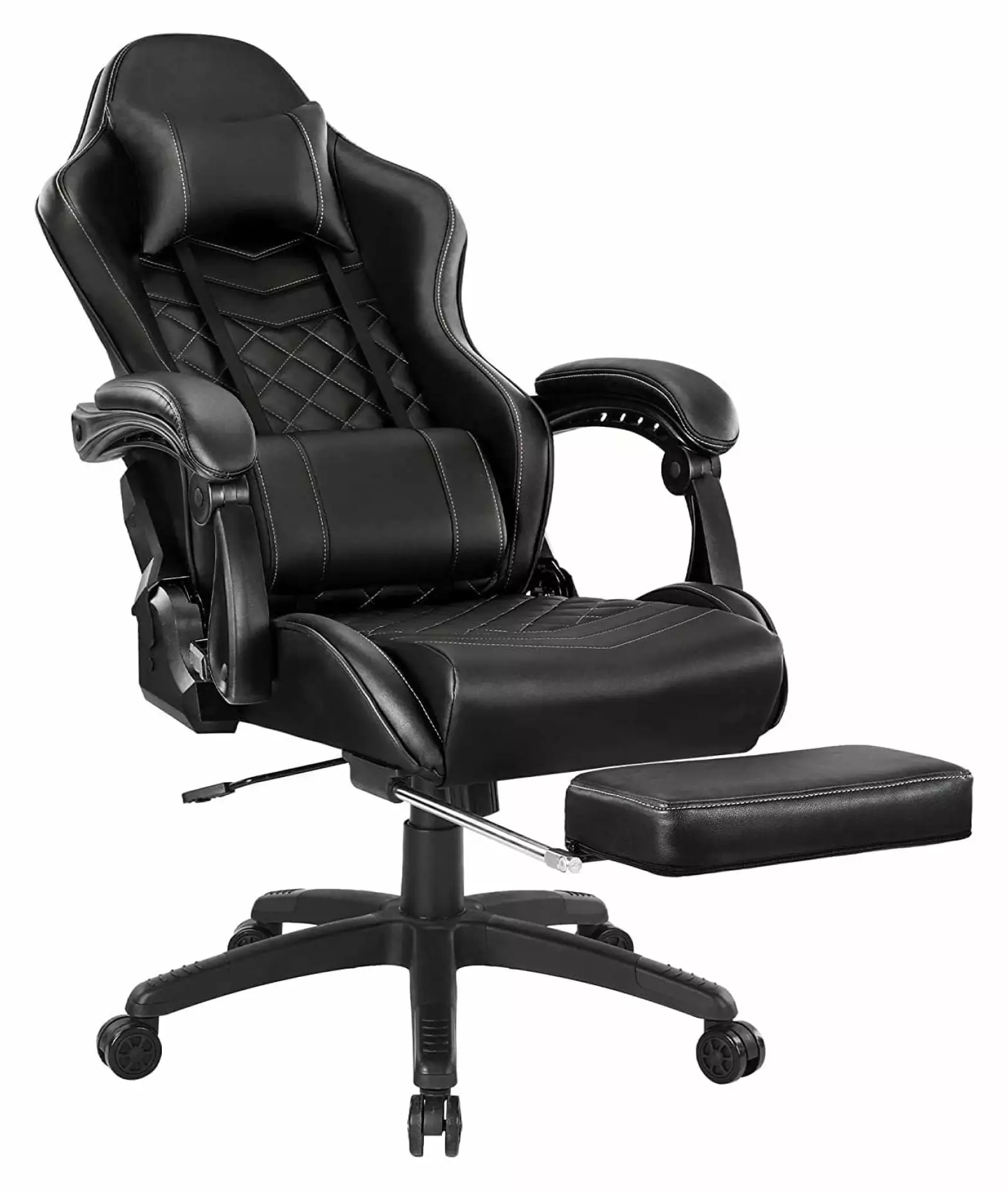 Gaming Chair Adults 350lbs Ergonomic Office Chair Footrest Adjustable Armrest High Back Computer Gaming Chair Massage Lumb...