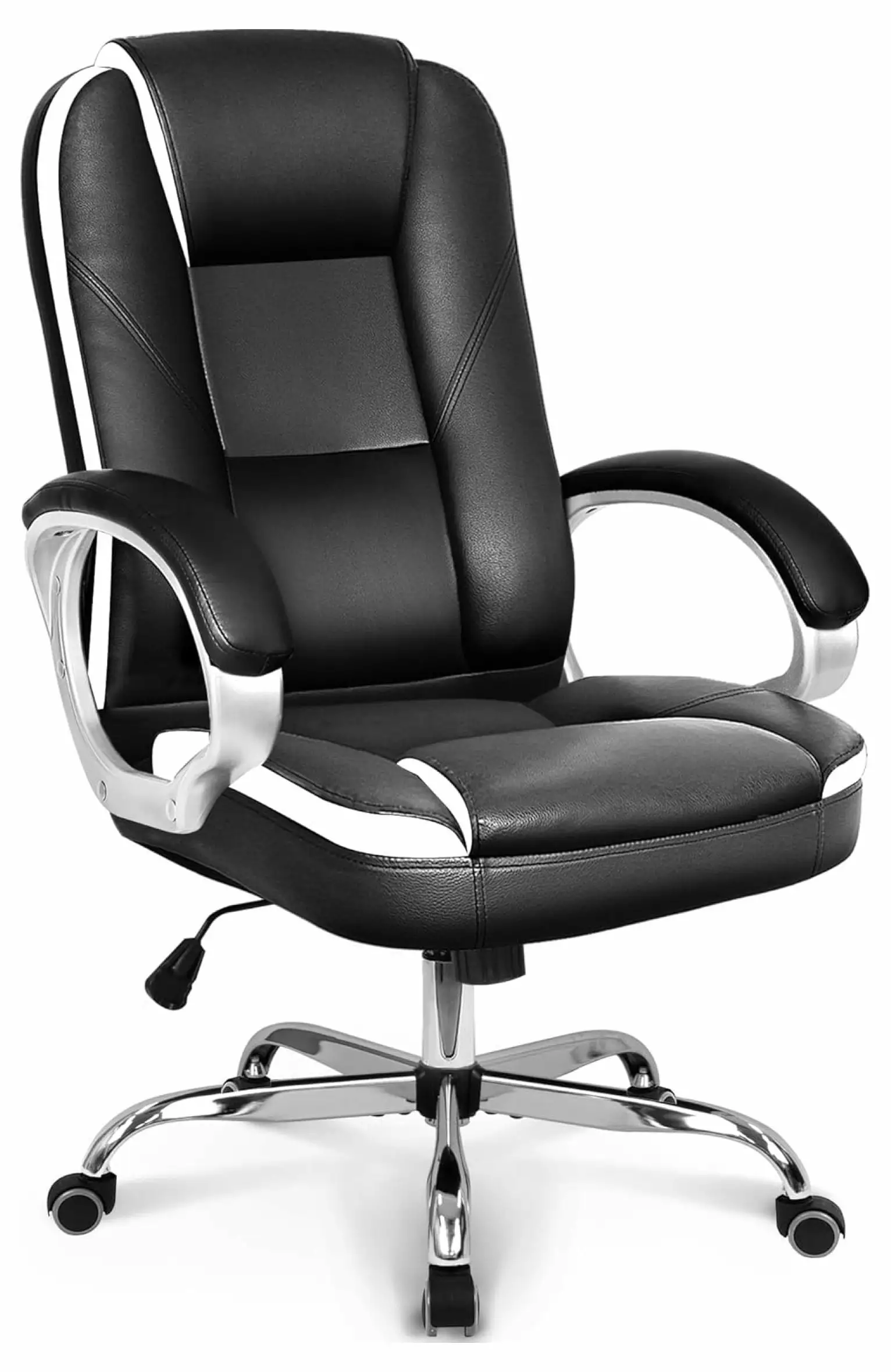 Black Office Chair Computer Desk Gaming Chair Ergonomic High Back Cushion Lumbar Support Adjustable Swivel Rolling Wang Li...