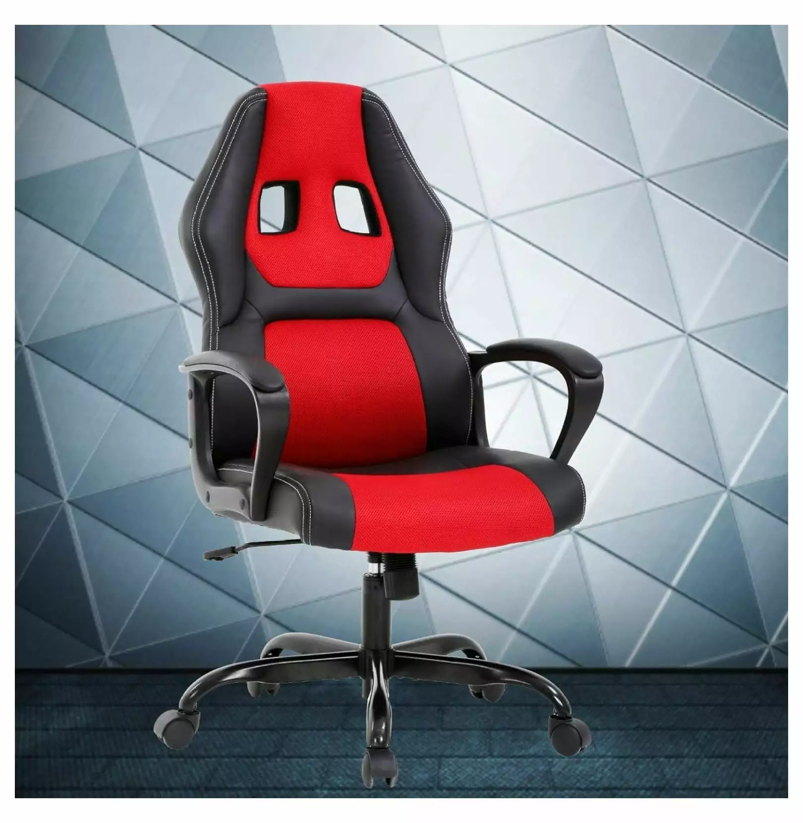 Red PC Gaming Chair Ergonomic Office Chair Lumbar Support and Headrest Women Adults Wension