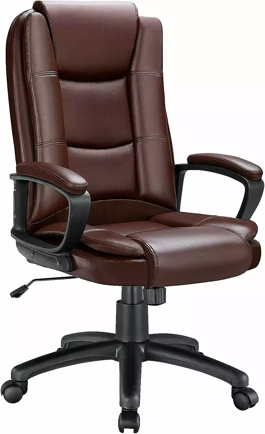Office Chair Computer Desk Gaming Chair Ergonomic High Back Lumbar Support Black Leather Racing Seat Adjustable Swivel Bro...