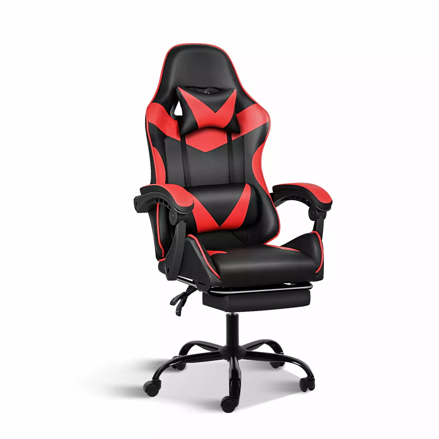 YSSOA Racing Office Computer Ergonomic Game Chair - Black and Red Adjustable Swivel Recliner