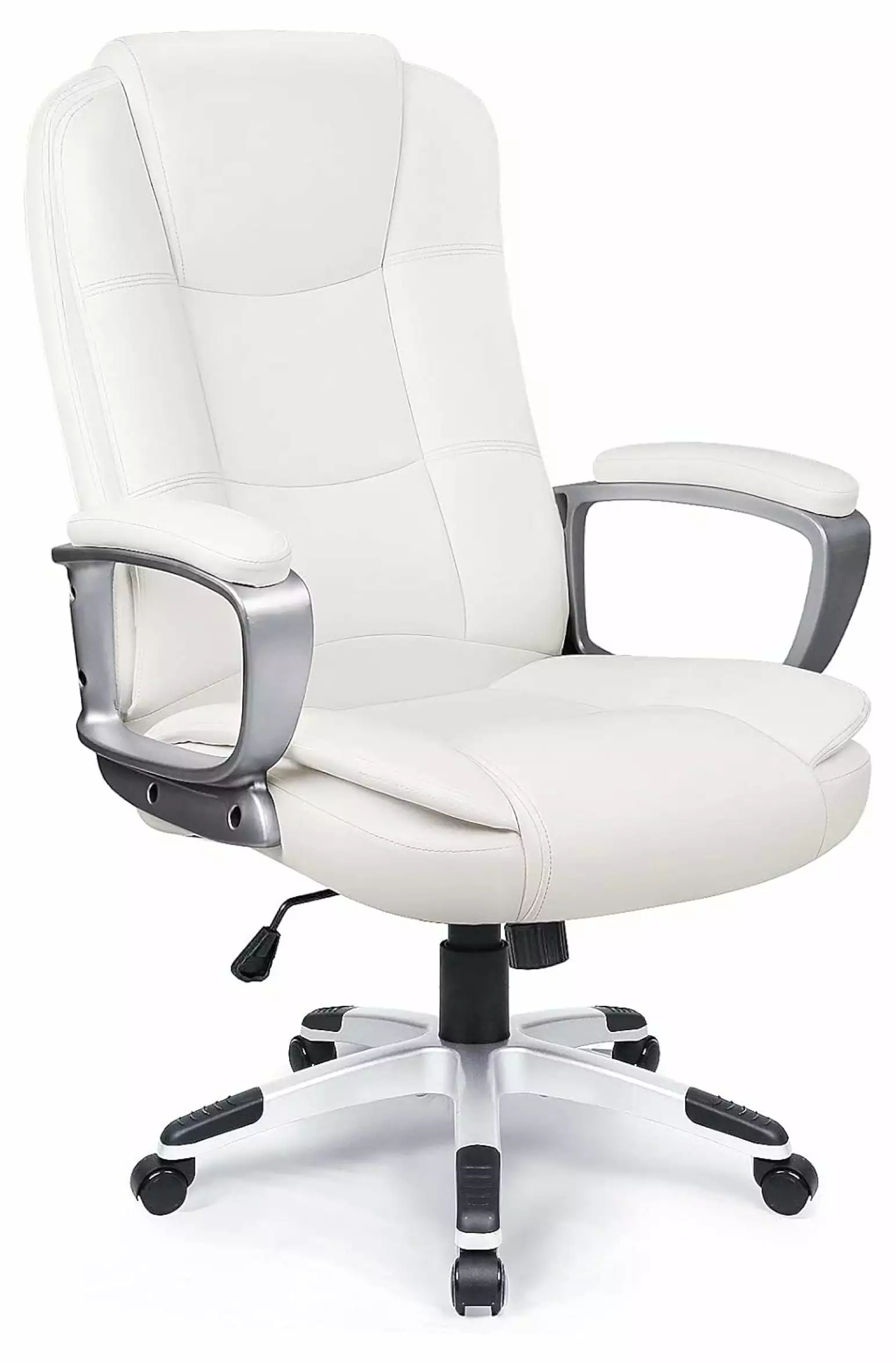 White Ergonomic Office Gaming Chair High Back Cushion Lumbar Support and Adjustable Swivel YuraZH