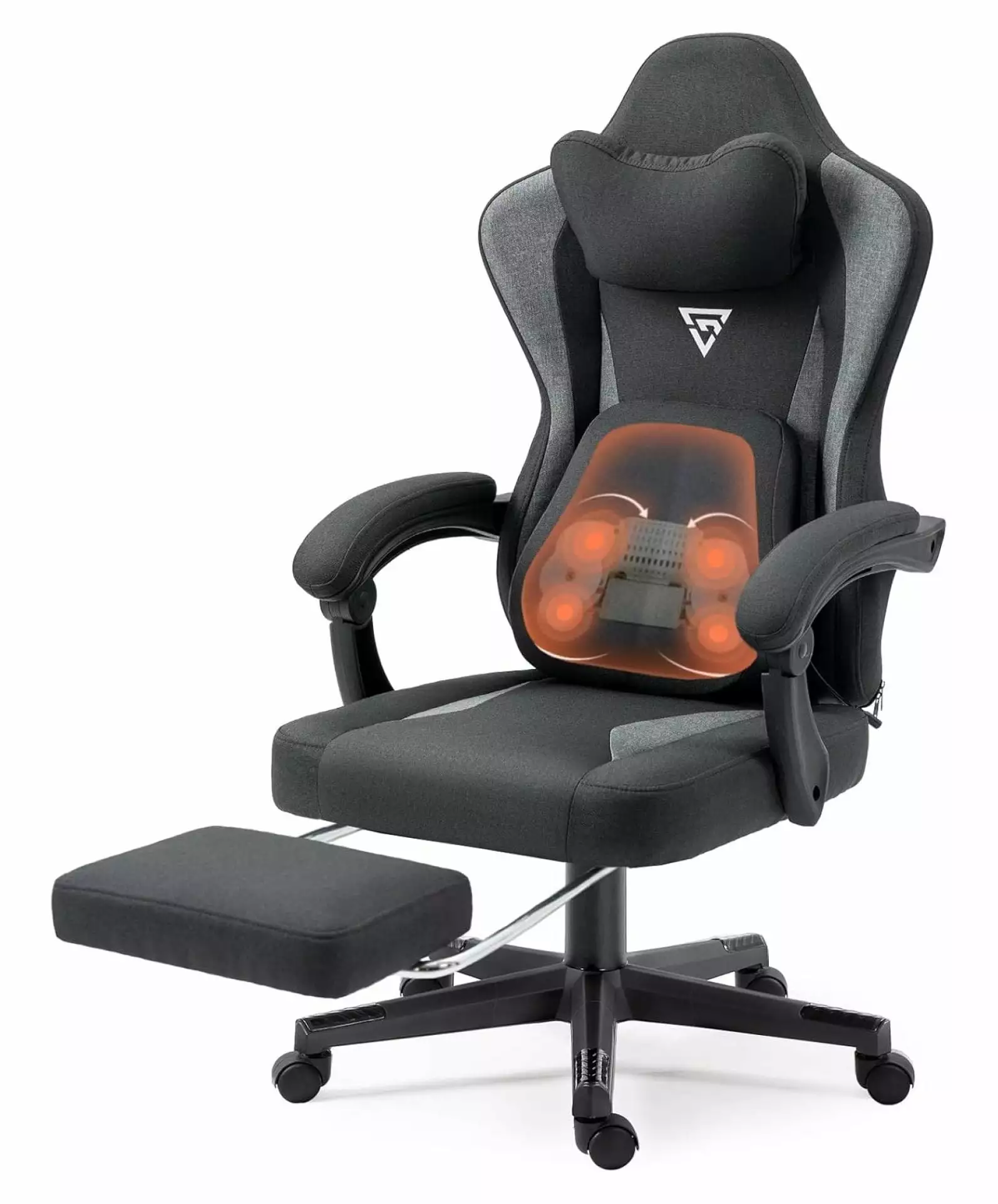 Gaming Chair PRO Ergonomic Gaming Chairs Adults Heavy People Massage Office Desk Computer Chair Black ZanQee