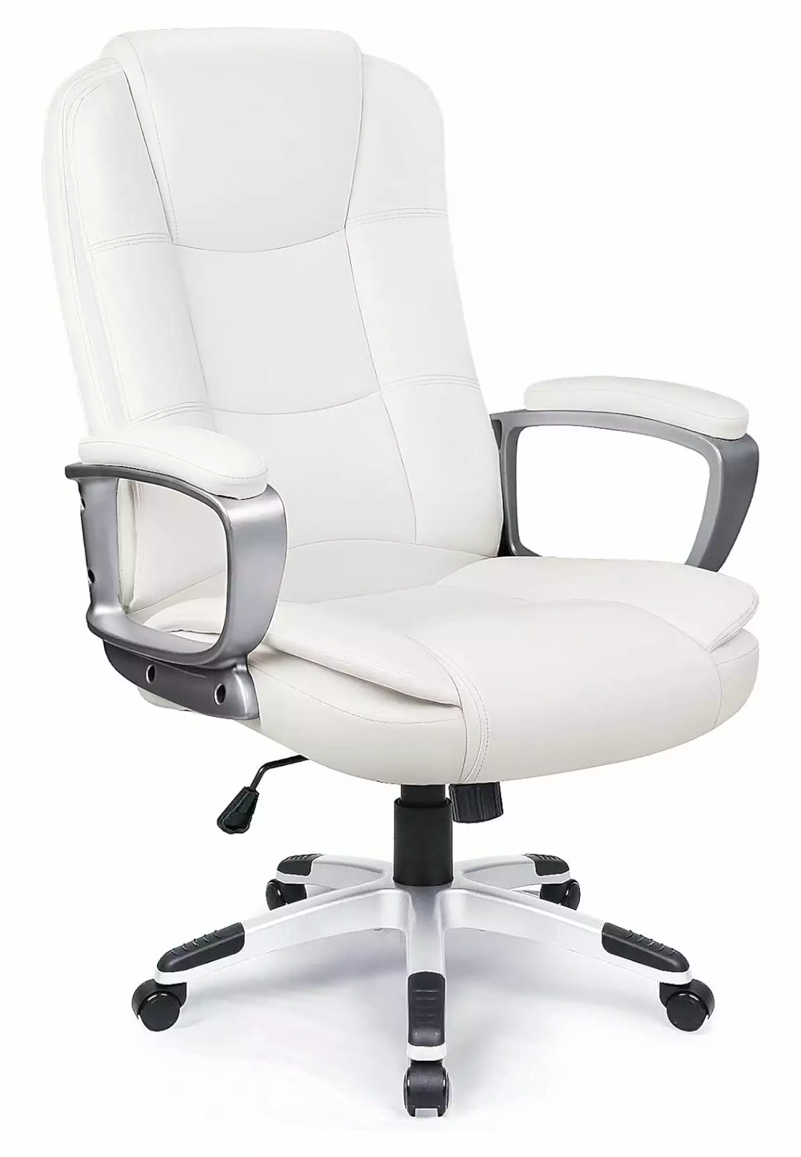 ZAWkirJ Ergonomic High Back Office Gaming Chair Lumbar Support Adjustable Swivel Rolling Computer Desk Chair White