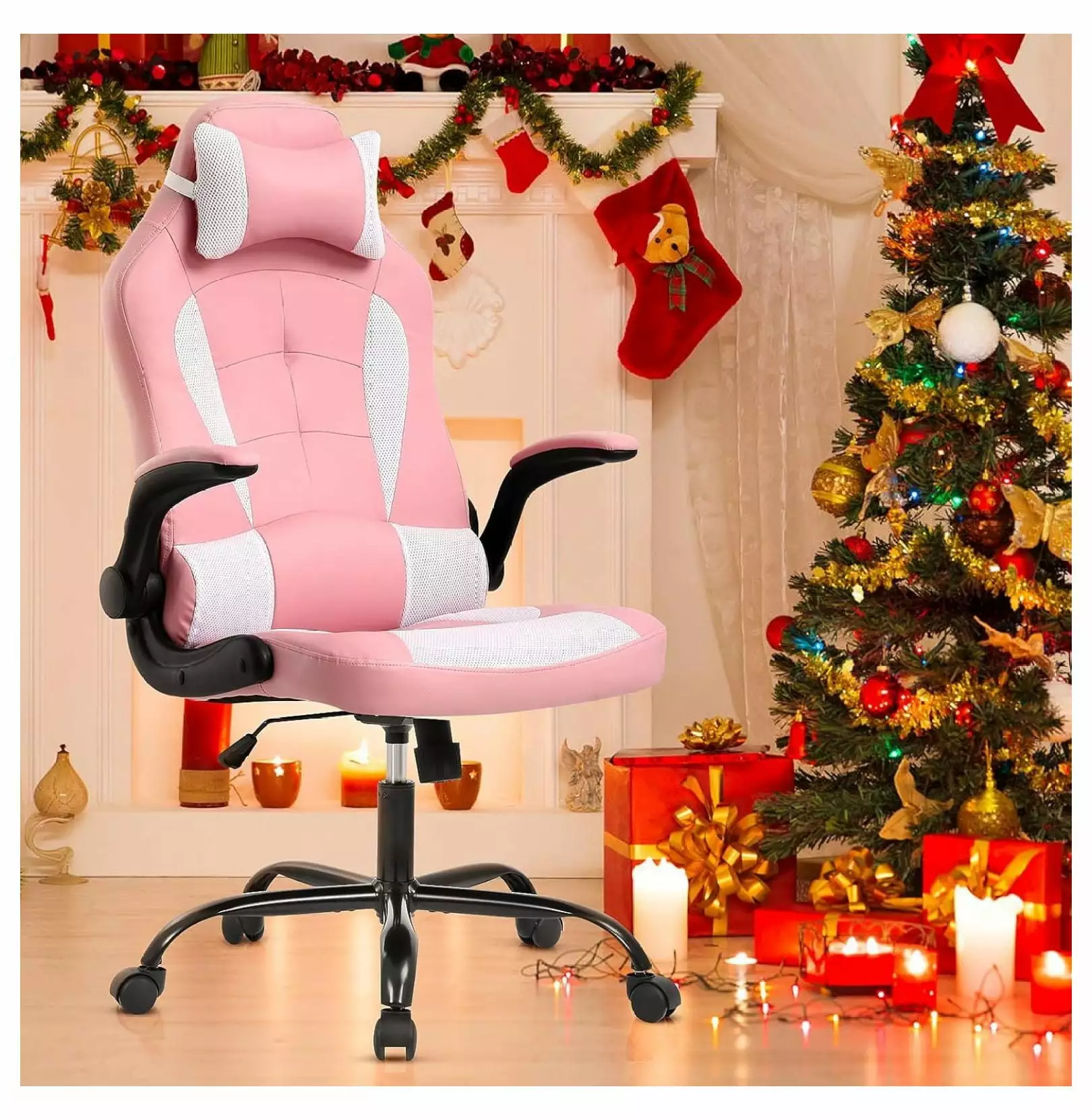 Gaming Chair High Back Ergonomic Office Desk Chair PC Racing Chair Adjustable Arms Zhao he