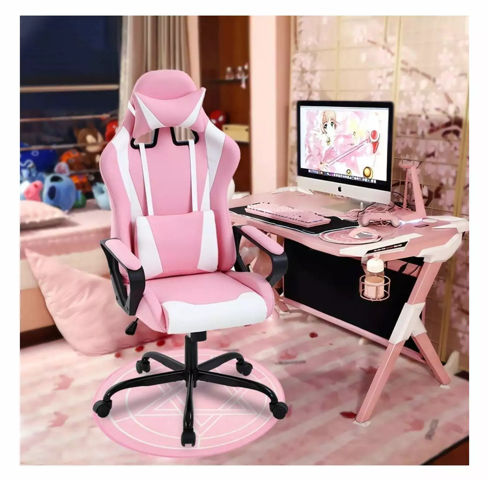 Ergonomic Office Chair Desk Gaming Chair PC Racing Chair High Back Executive Recliner ZJINJIN