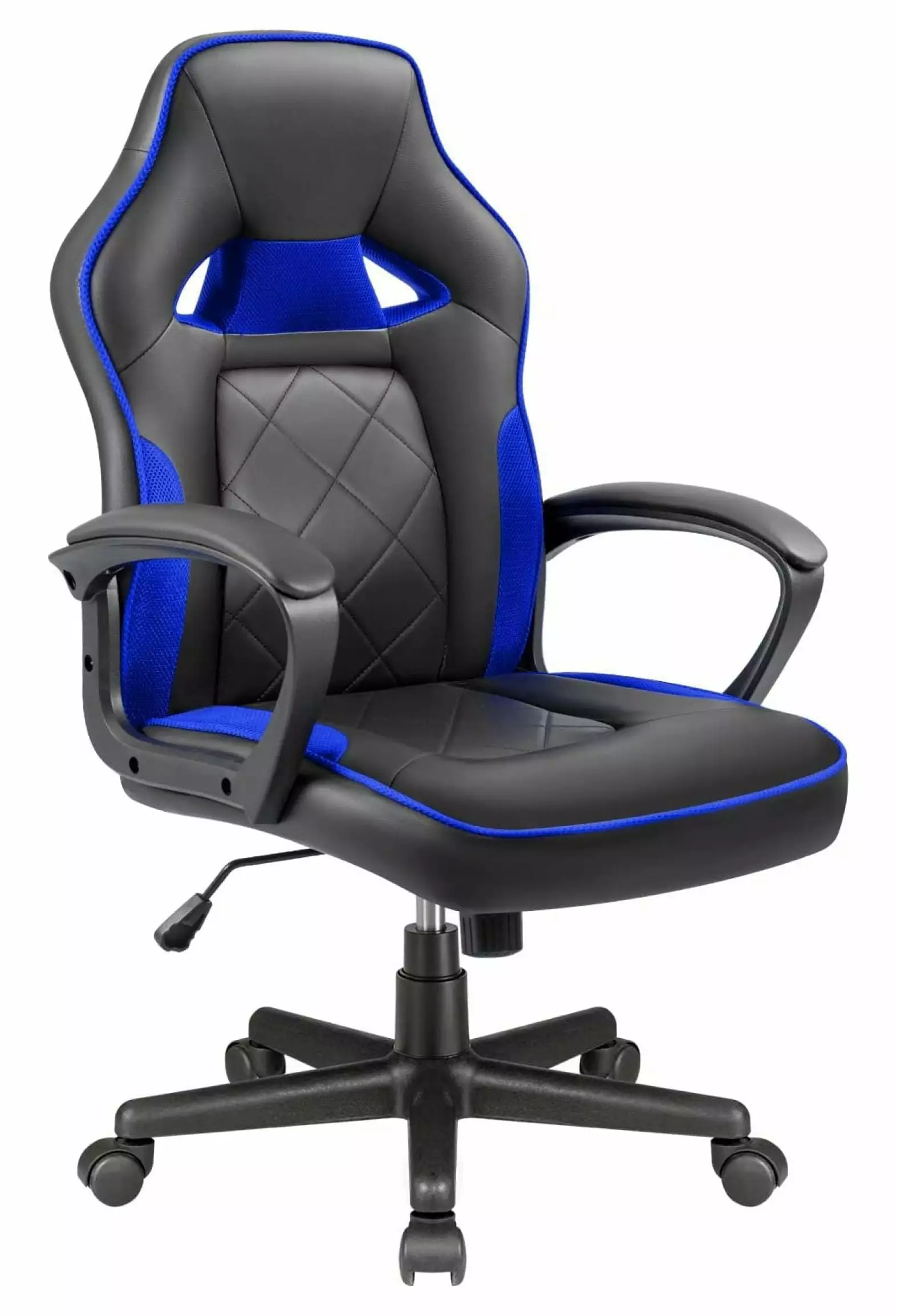 ZRuEzyX Leather Gaming Chair Office Desk Chair Racing Video Game Chair High Back Executive Computer Chair Lumbar Support W...