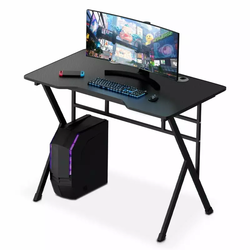 BEZT 39.5 Gaming Computer Laptop PC Desk Study Writing Table Home Office Workstation Black