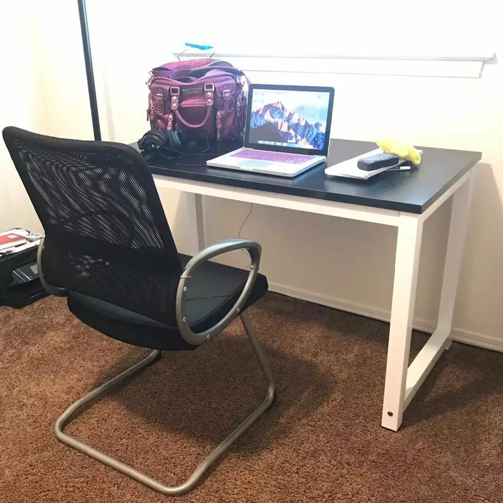 PIT66 55.1 Inch Black Computer PC Desk Writing Study Gaming Table
