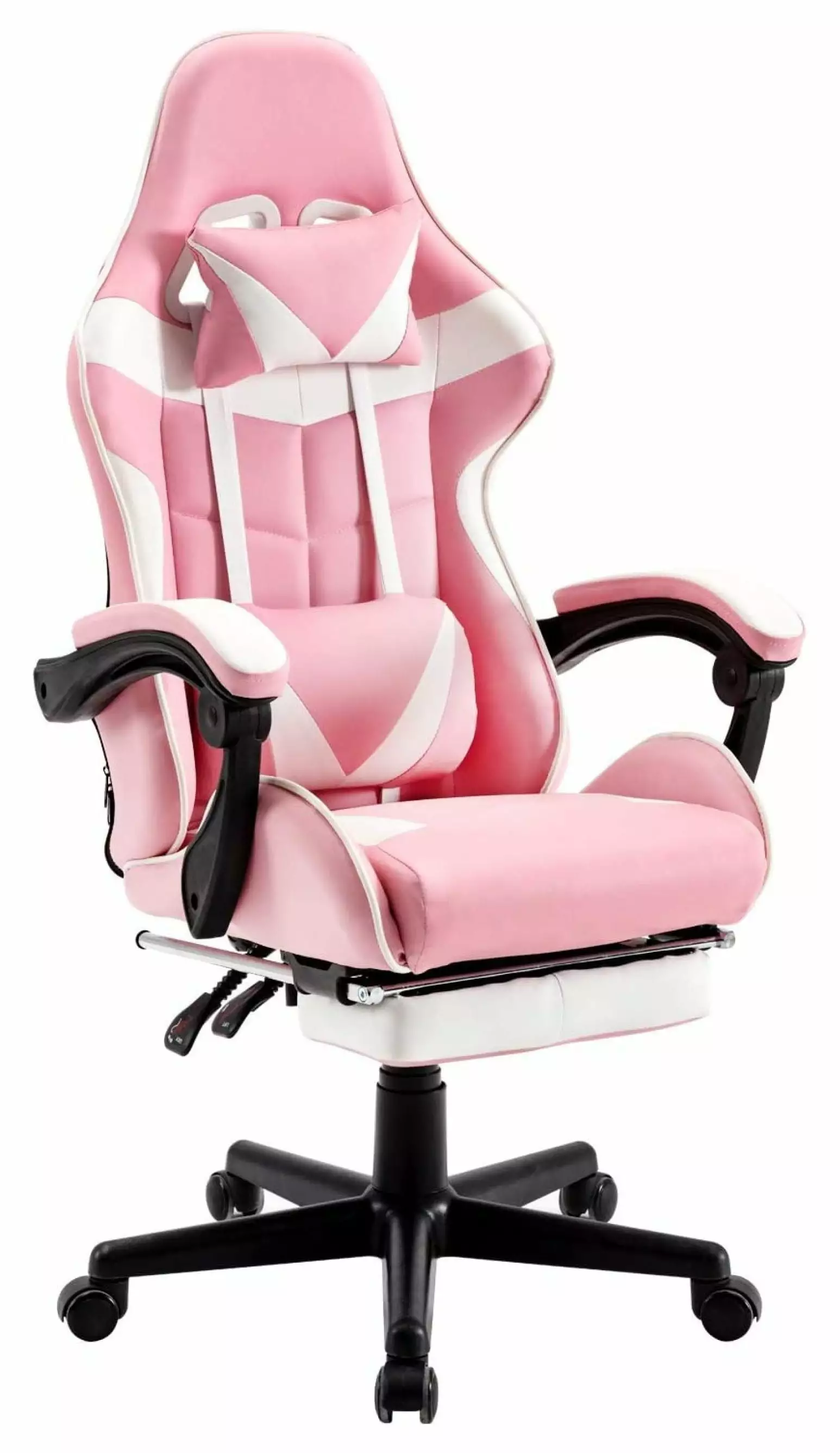 Alieon Gaming Chair Footrest - Ergonomic PC Computer Game Chair Headrest and Lumbar Support - Lovely Office Desk Chair Girls