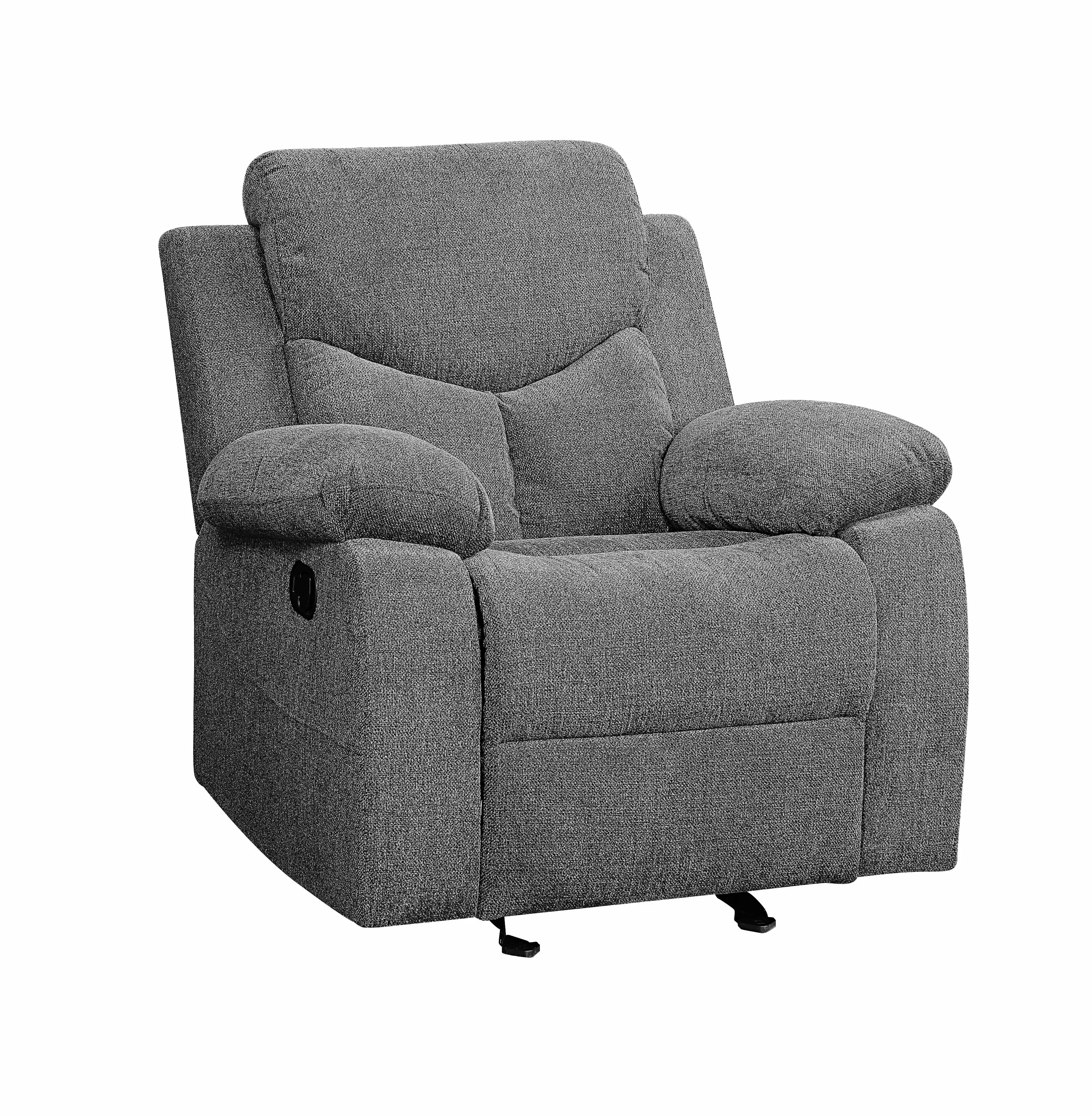 ACME Kalen Chenille Glide Recliner Chair Gray Soft Comfortable Living Room Acme Furniture