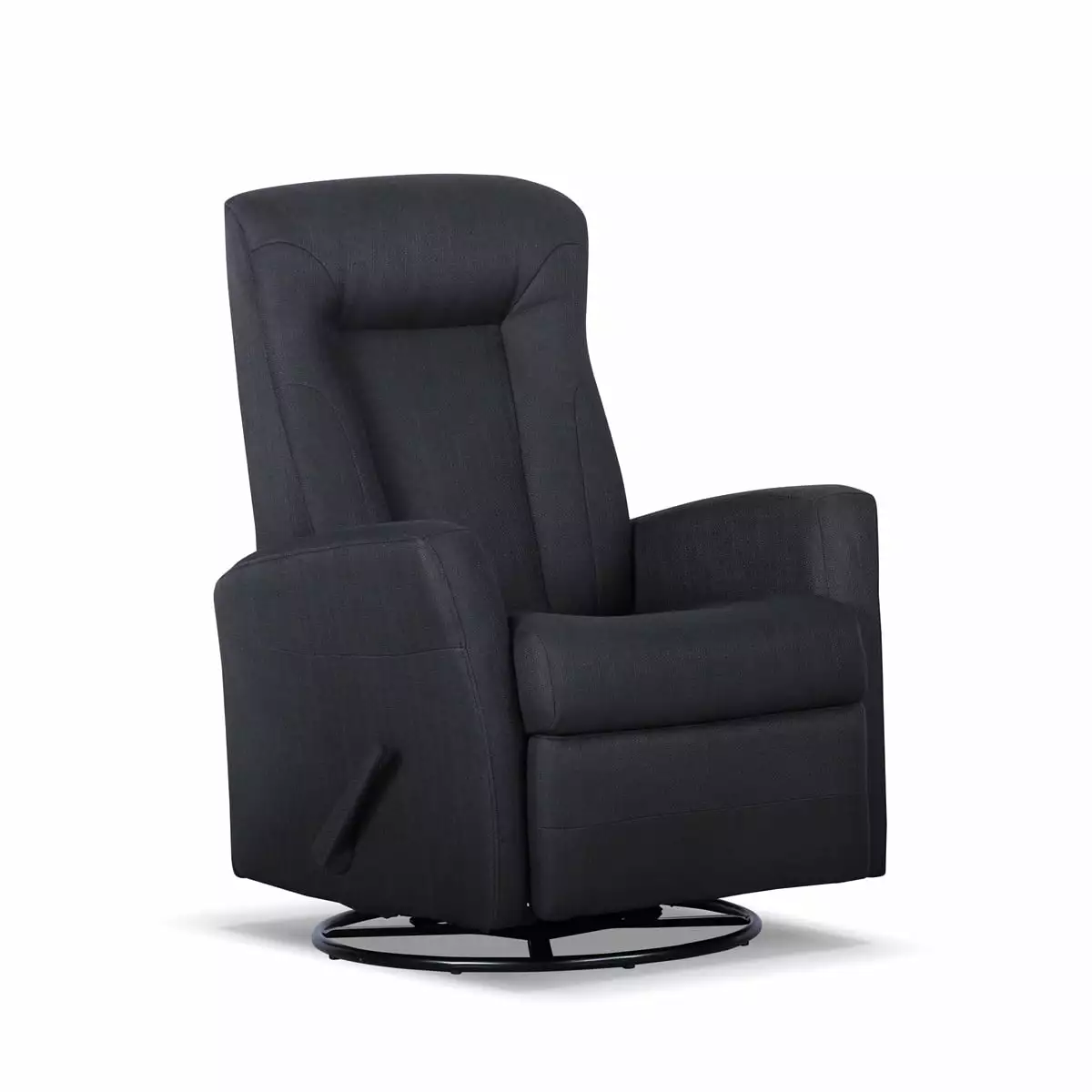 Handle Manual Glider Swivel Recliner 360 Swivel Glider Padded Seat Dark Gray ARCTICSCORPION