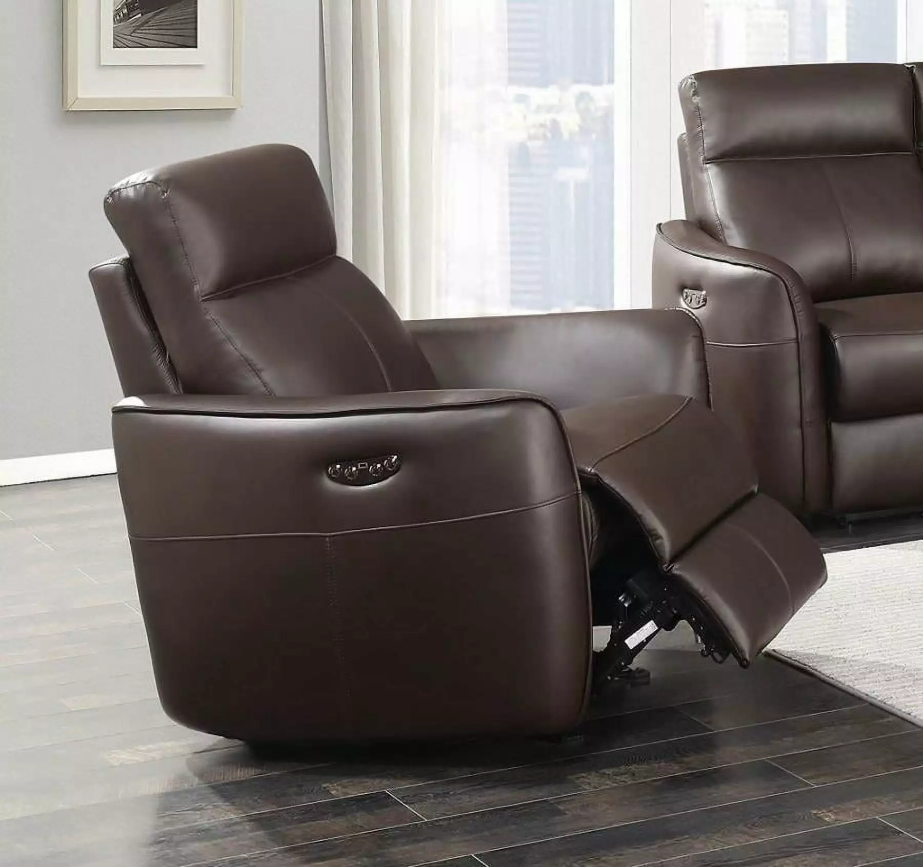 Scranton Dark Brown Power Glider Recliner Coaster Company