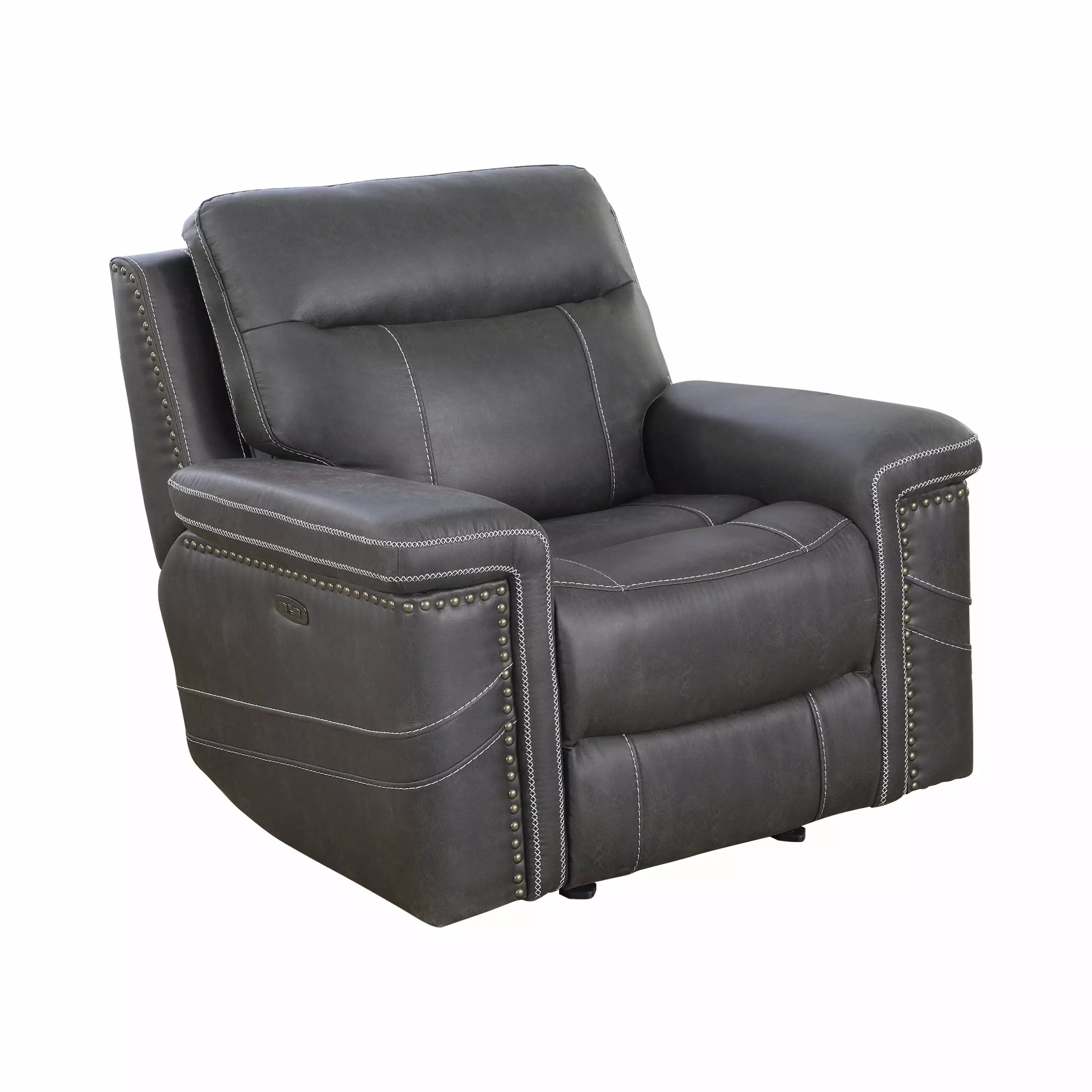Wixom Power Glider Recliner Charcoal Smooth Motion Coaster Company