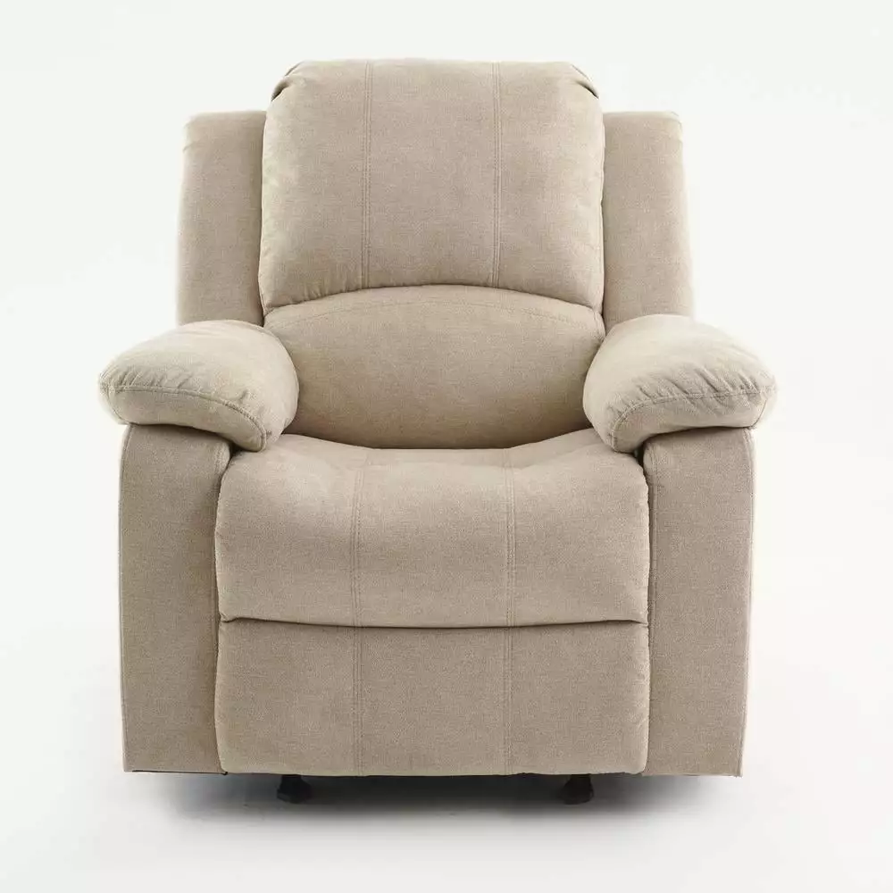 Comfort Pointe Troy Polyester Microfiber Glider Rocker Recliner Sand - Soft and Durable