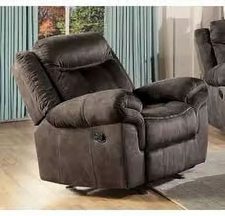 CoSoTower Glider Recliner 2-Tone Chocolate Velvet 55022 Living Room Chair