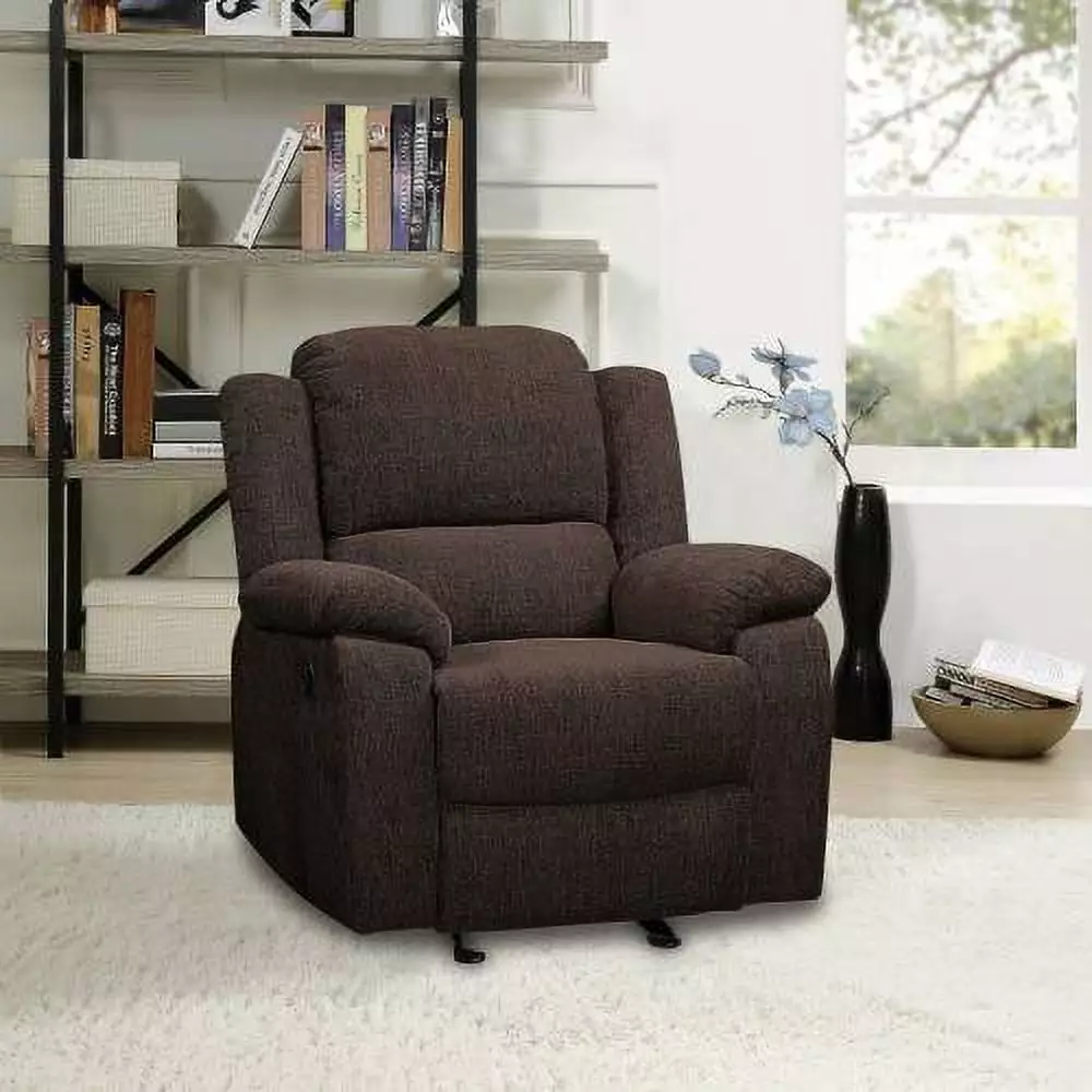 Goldmeet ACME Madden Glider Recliner Brown Chenille 55447
