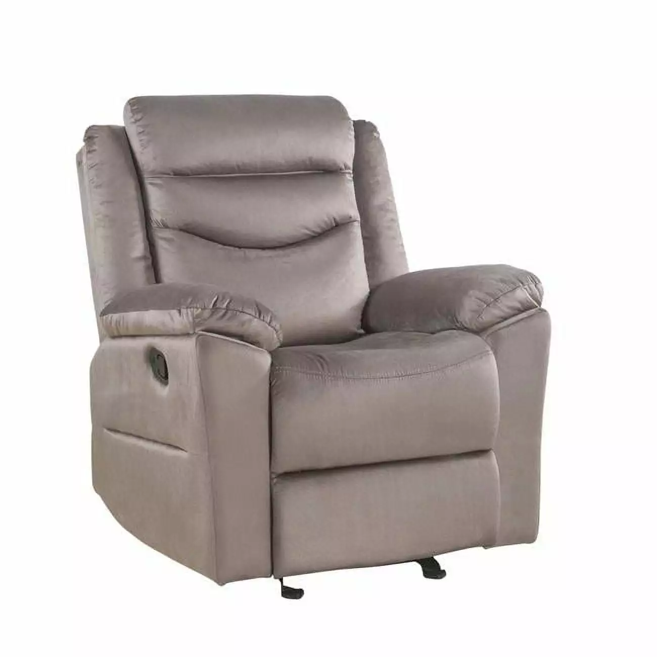 37 X 35 X 42 Velvet Upholstery Metal Reclining Mechanism Glider Recliner HomeRoots