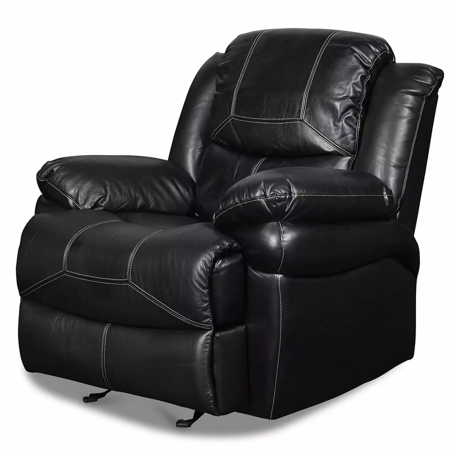 New Classic Furniture Flynn Upholstered Black Fabric Glider Recliner Chair