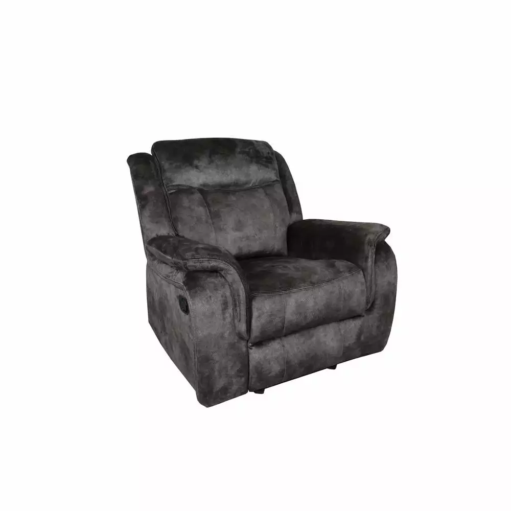 New Classic Furniture Park City Polyester Fabric Glider Recliner Slate - Comfortable Lounge Chair