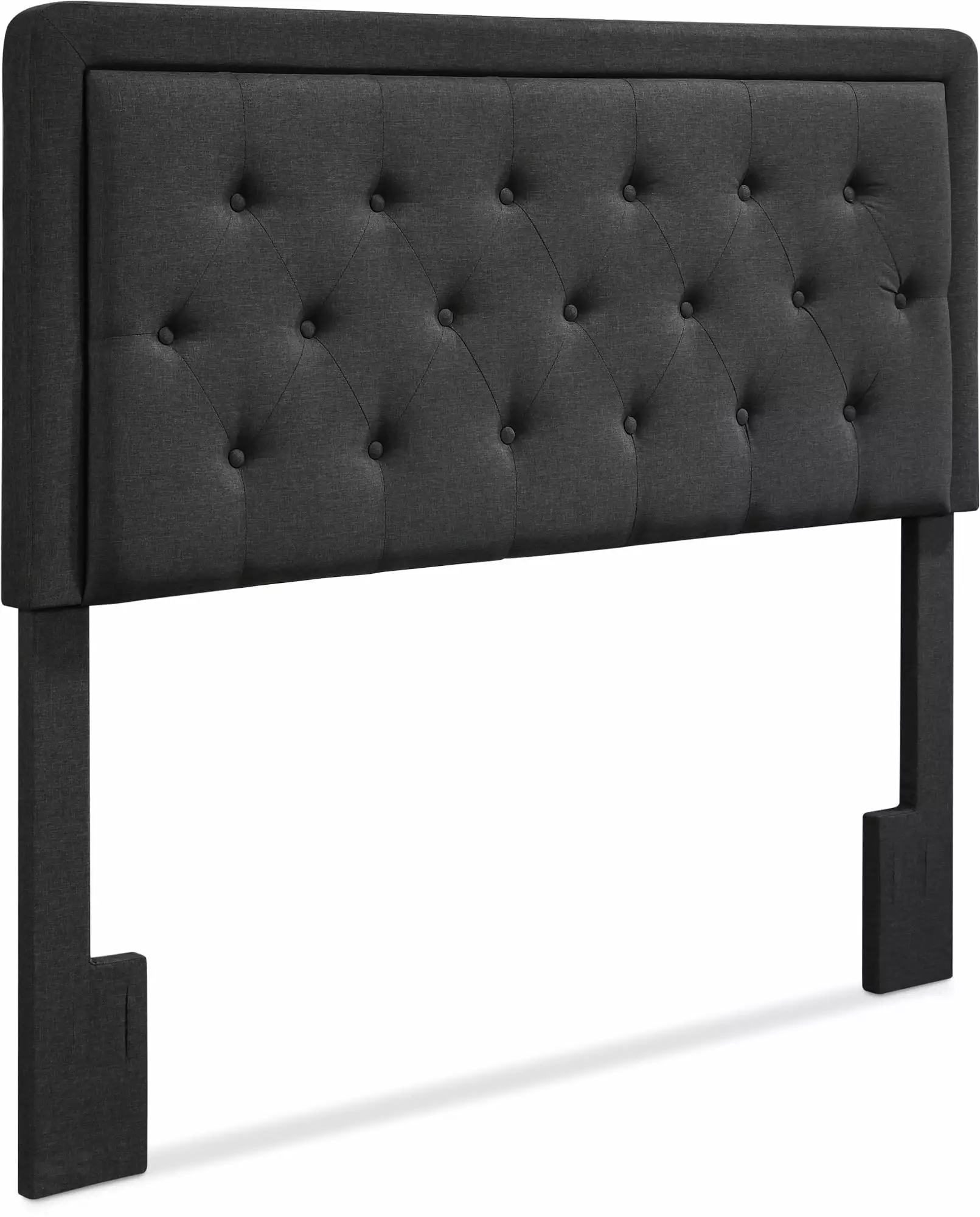 Elle Decor Amery Tufted Upholstered Headboard Adjustable Height Queen Gray