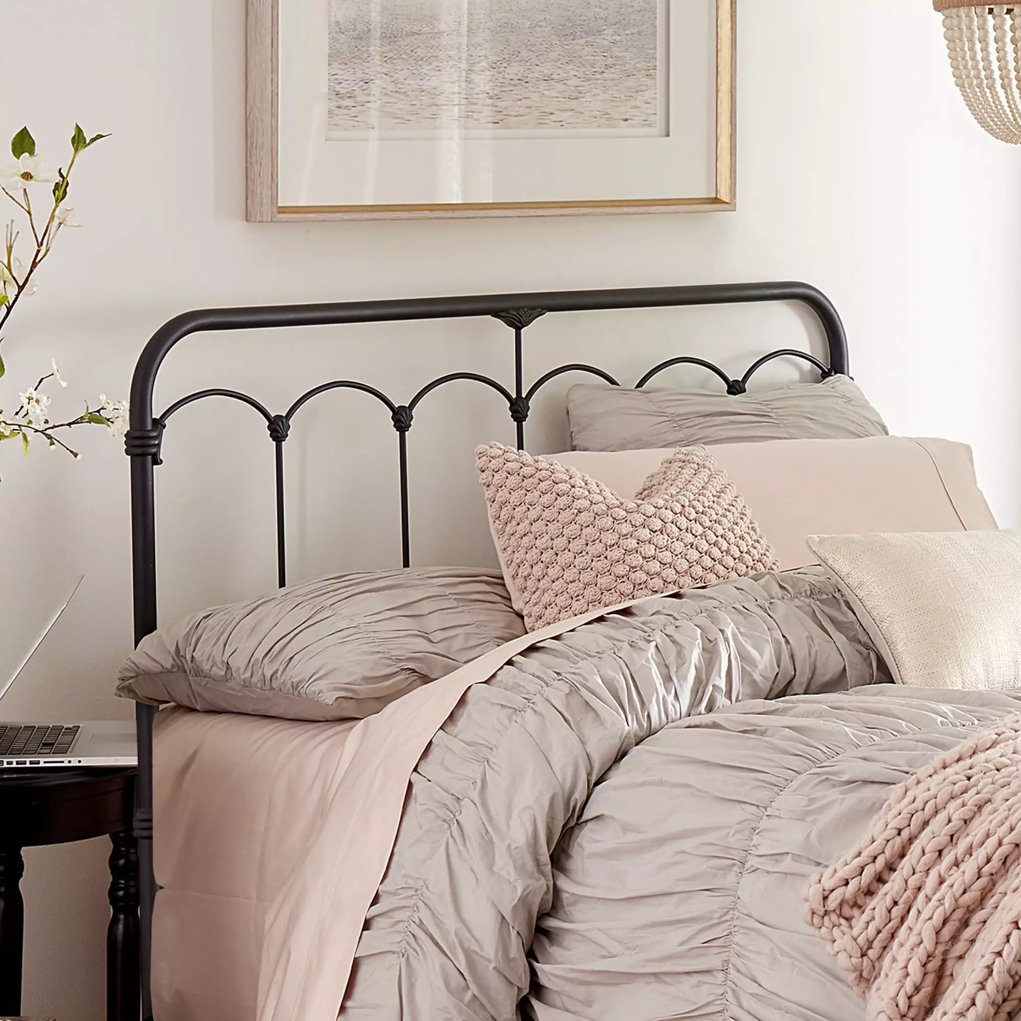 Jocelyn Queen Size Duo Panel Headboard, Upholstered Headboard Frame Not Included Hillsdale
