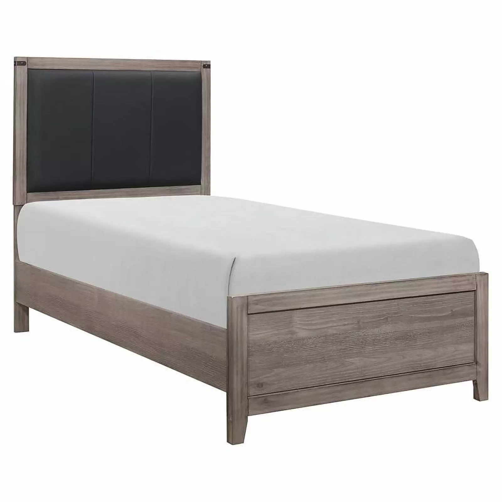 Gray and Black Contemporary Upholstery Twin Headboard Kids Lexicon