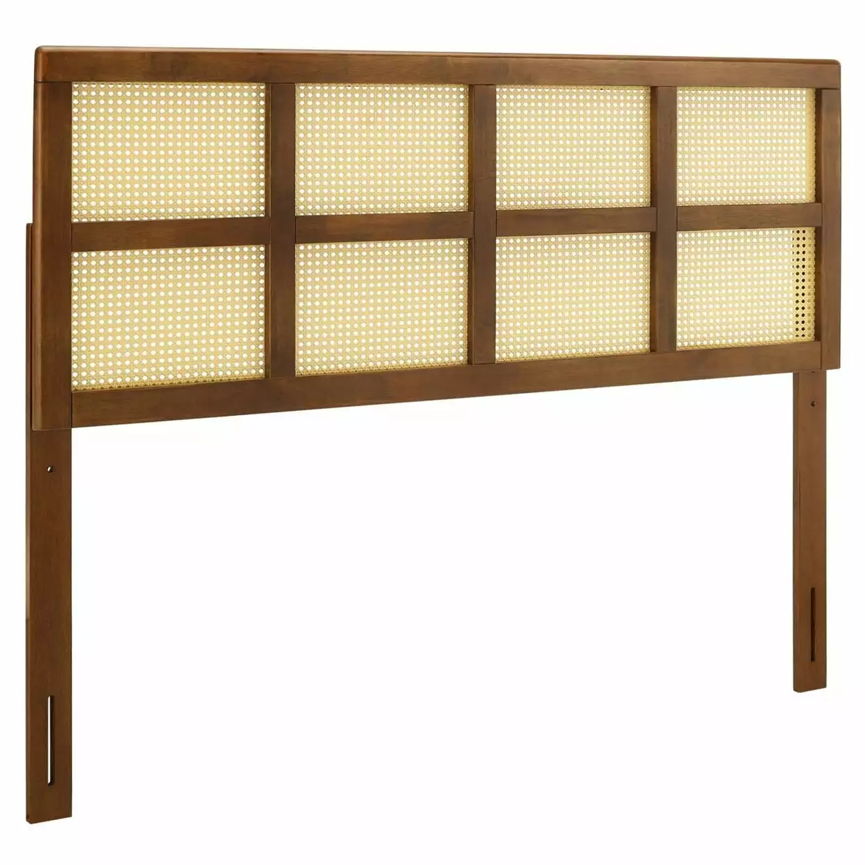 Luana Cane Full Headboard Walnut Modway