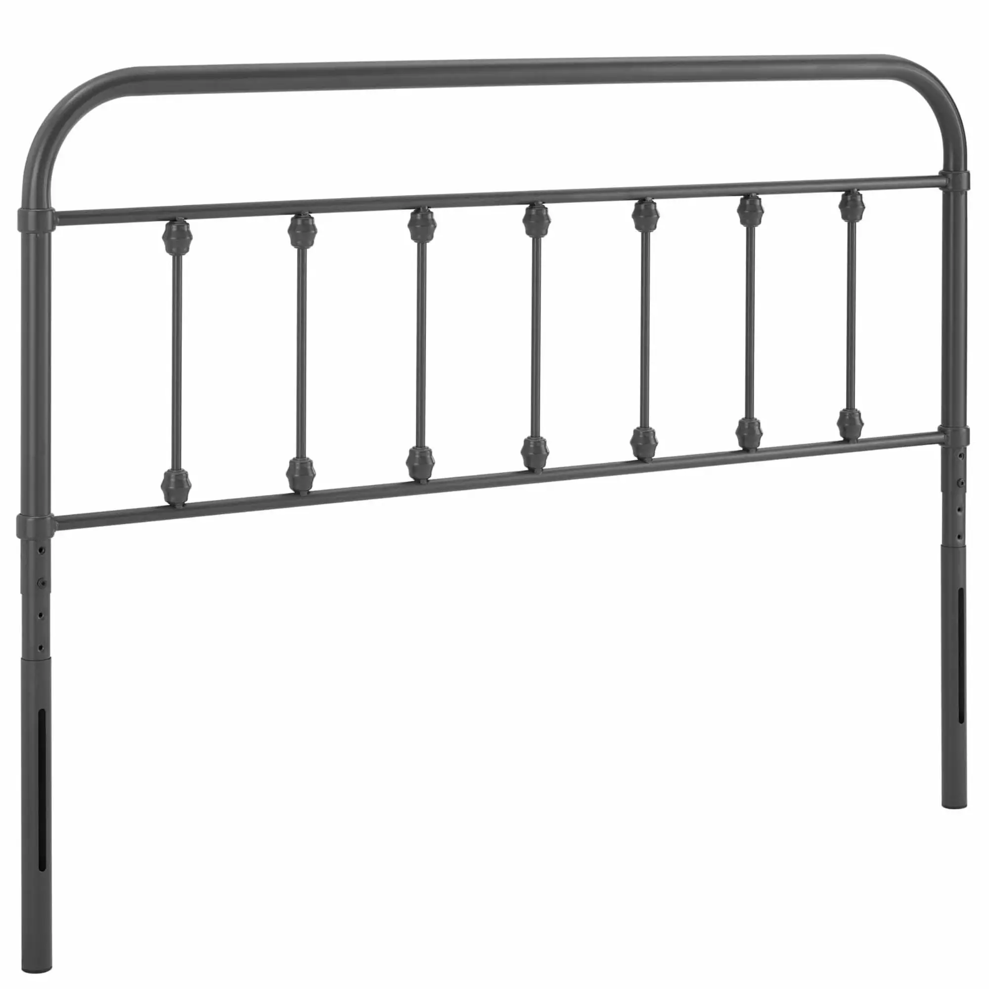 Modway Sage Modern Farmhouse Queen Metal Spindle Headboard Gray