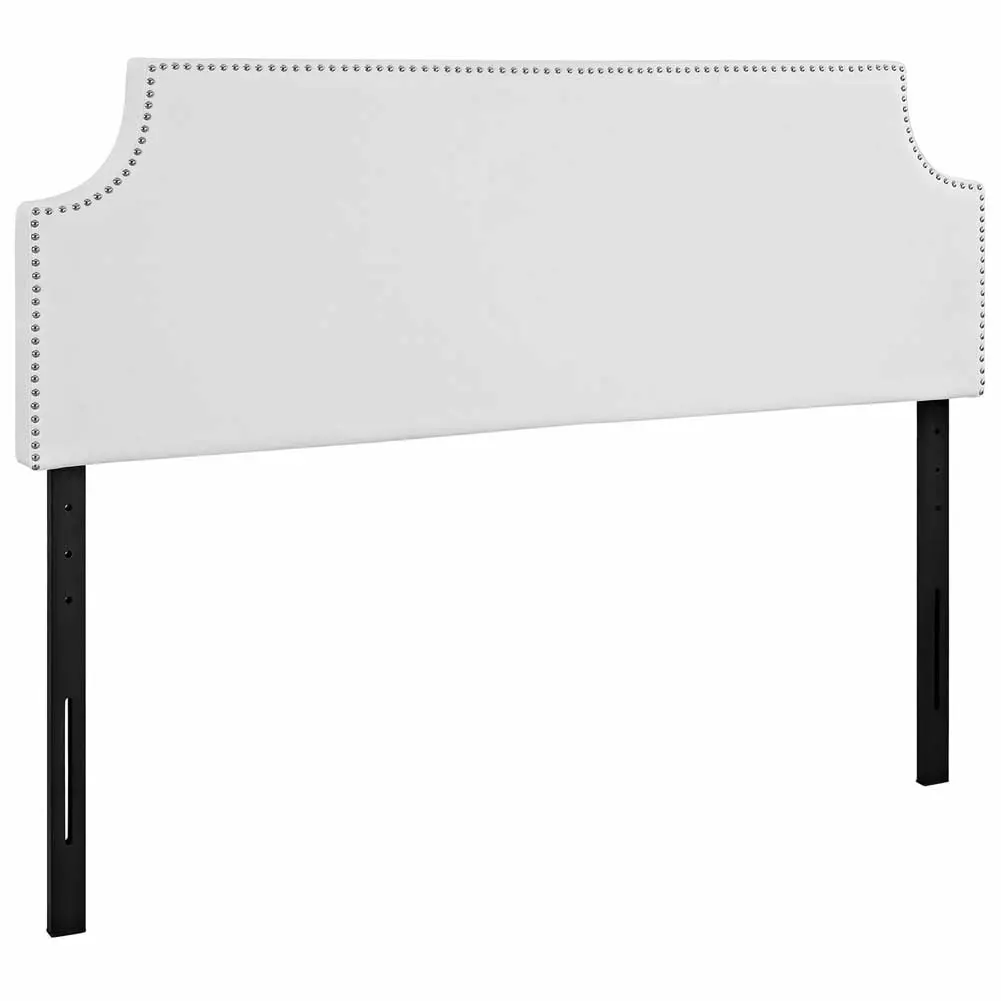 White Laura Queen Size Vinyl Headboard Bedroom Modway