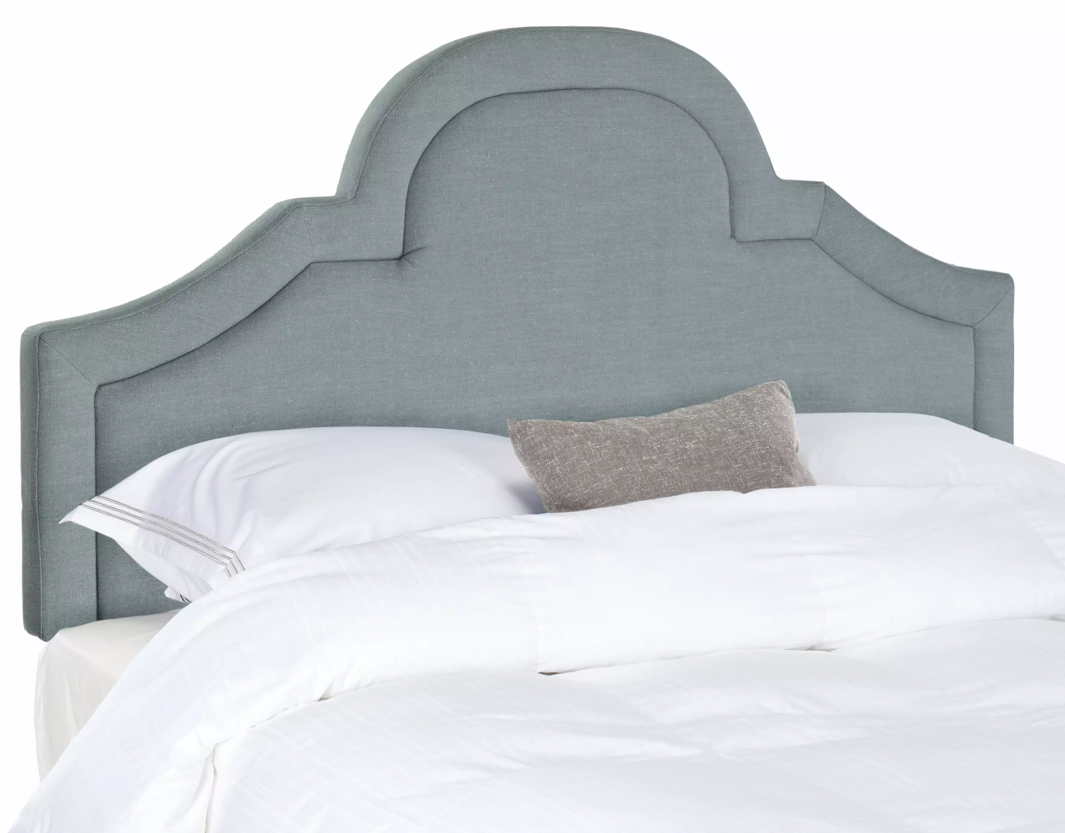 SAFAVIEH Kerstin Modern Glam Arched Upholstered Headboard - King Size - Sky Blue