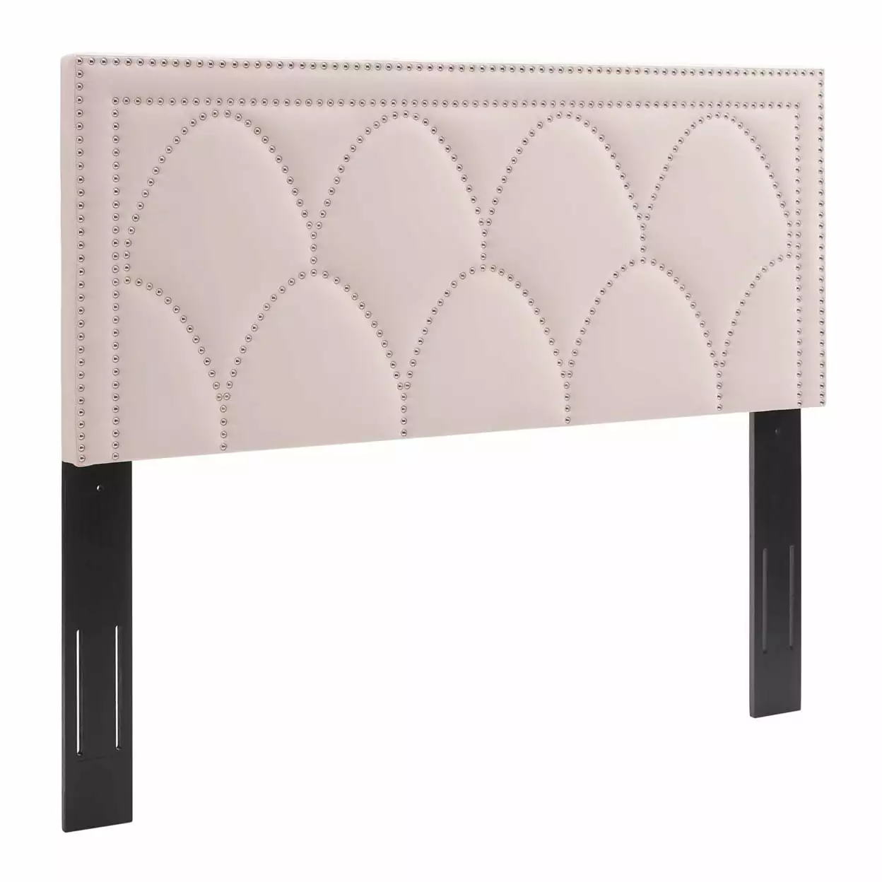 Greta Functionality Velvet King California King Headboard Pink Saltoro Sherpi