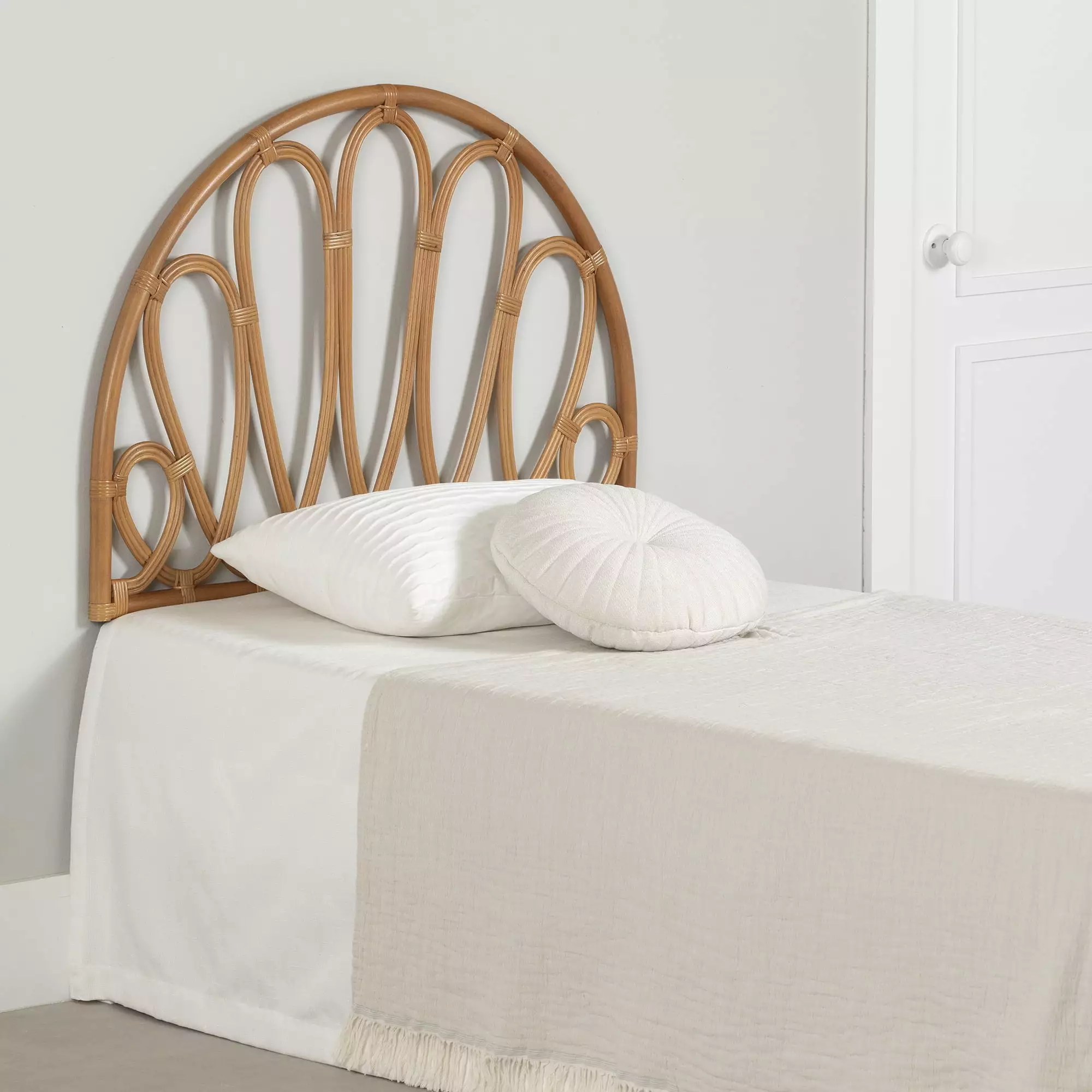 South Shore Bloom Bohemian Harmony Twin Beige Headboard