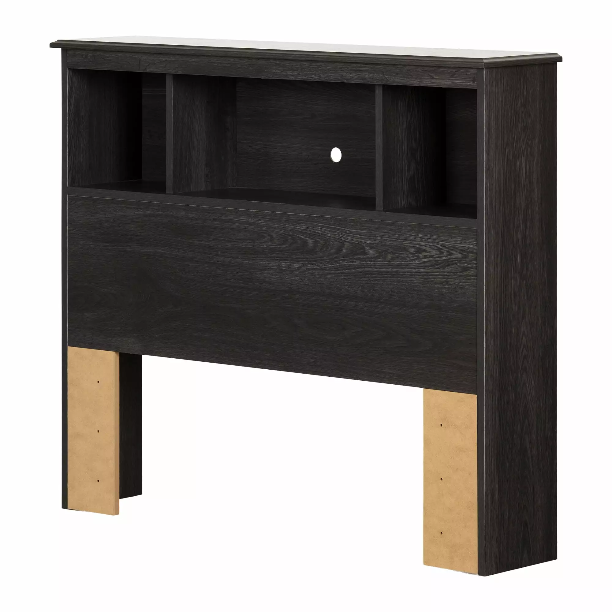 South Shore Zach Bookcase Headboard Gray Oak