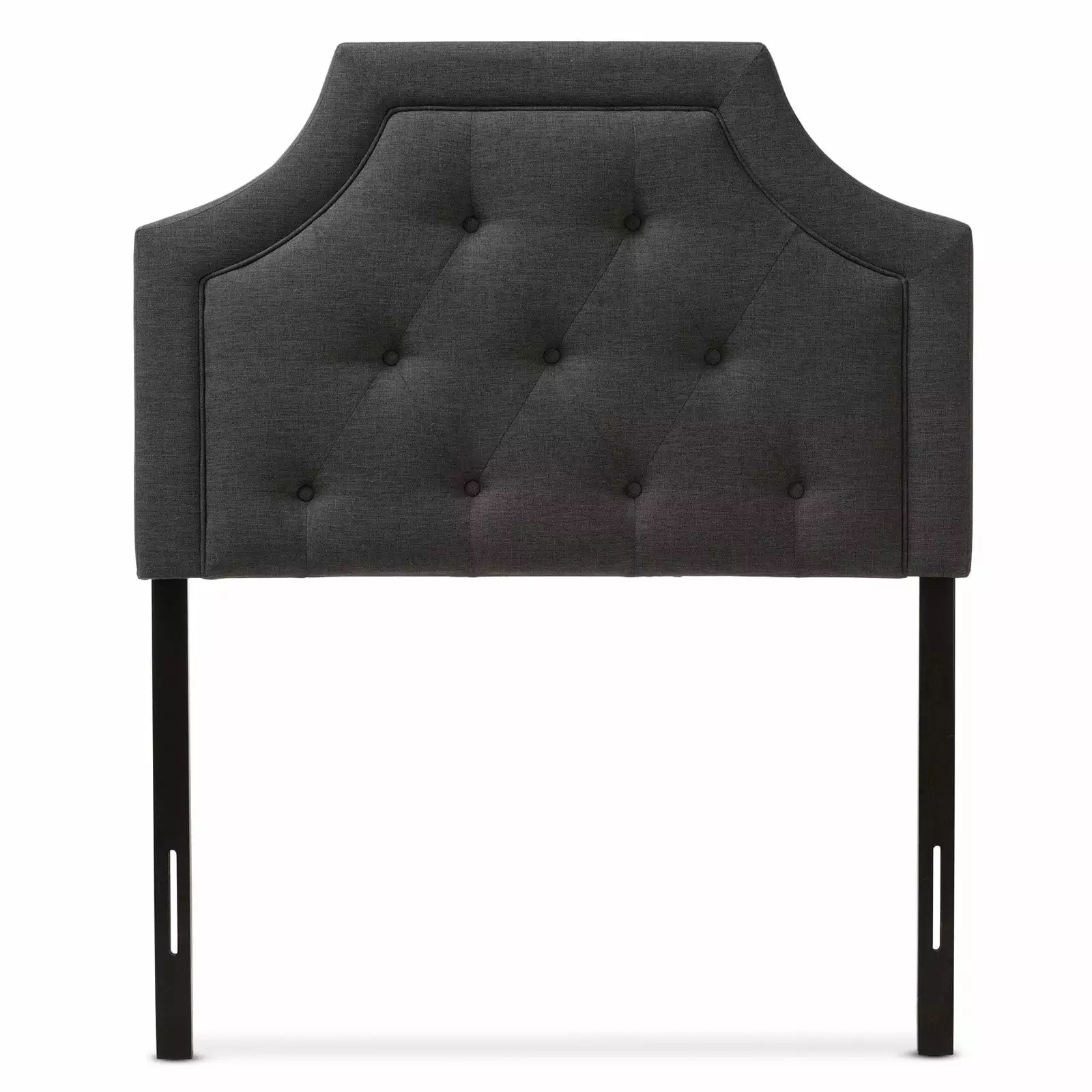 Baxton Studio Mars Modern and Contemporary Dark Grey Fabric Twin Size Headboard Wholesale Interiors