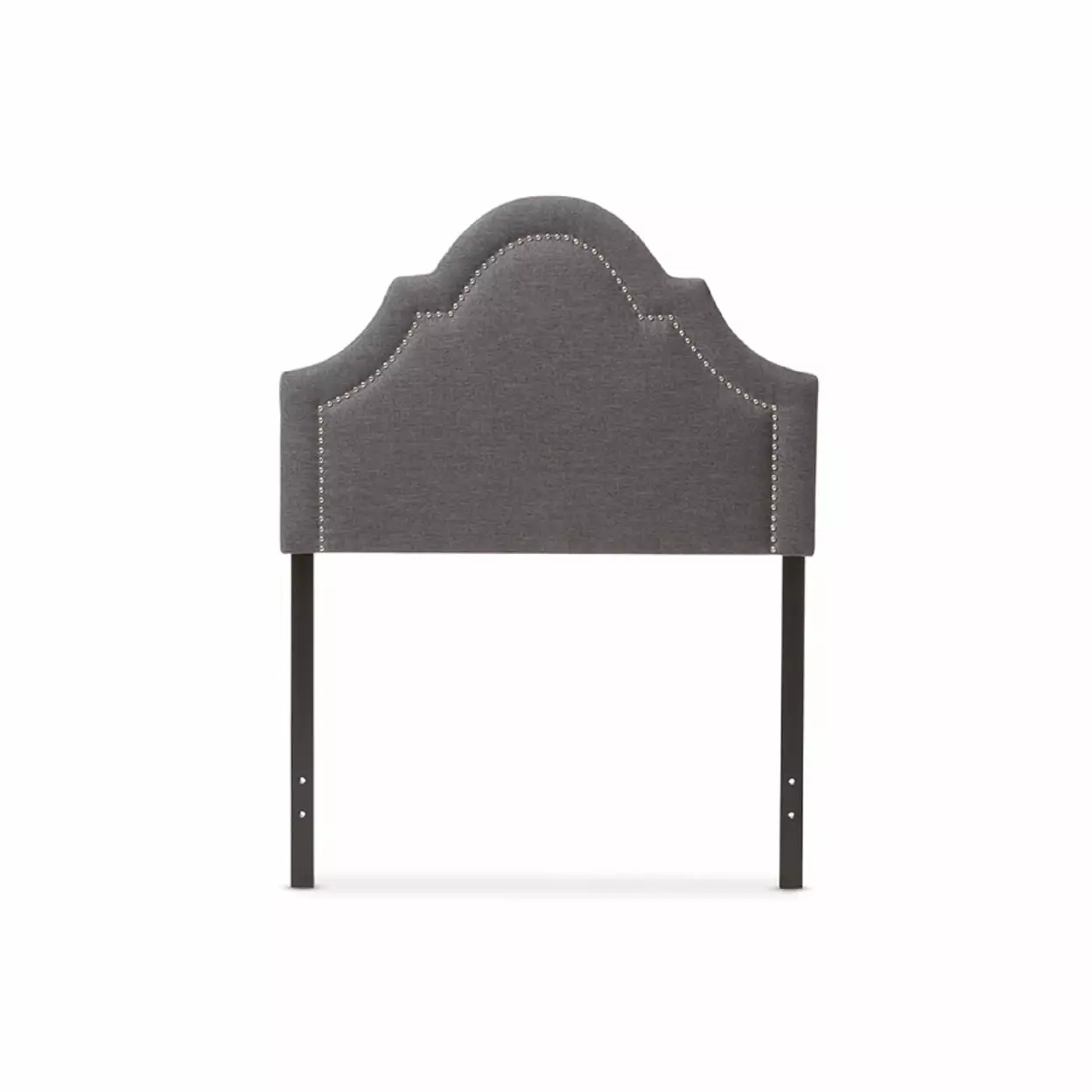 Baxton Studio Rita Twin Size Upholstered Headboard - Dark Grey Fabric - Modern Design Wholesale Interiors